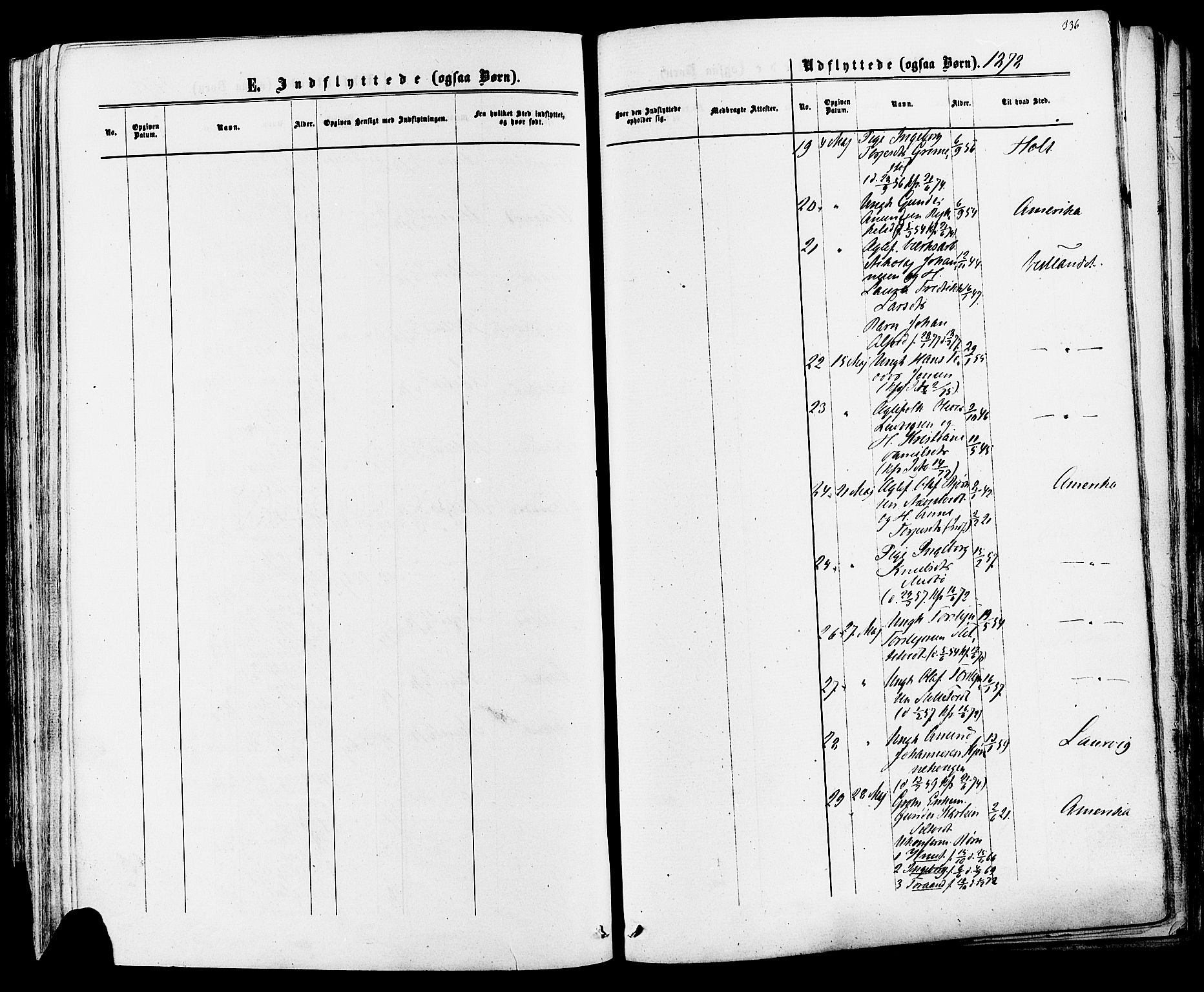 Mo kirkebøker, AV/SAKO-A-286/F/Fa/L0006: Parish register (official) no. I 6, 1865-1885, p. 336