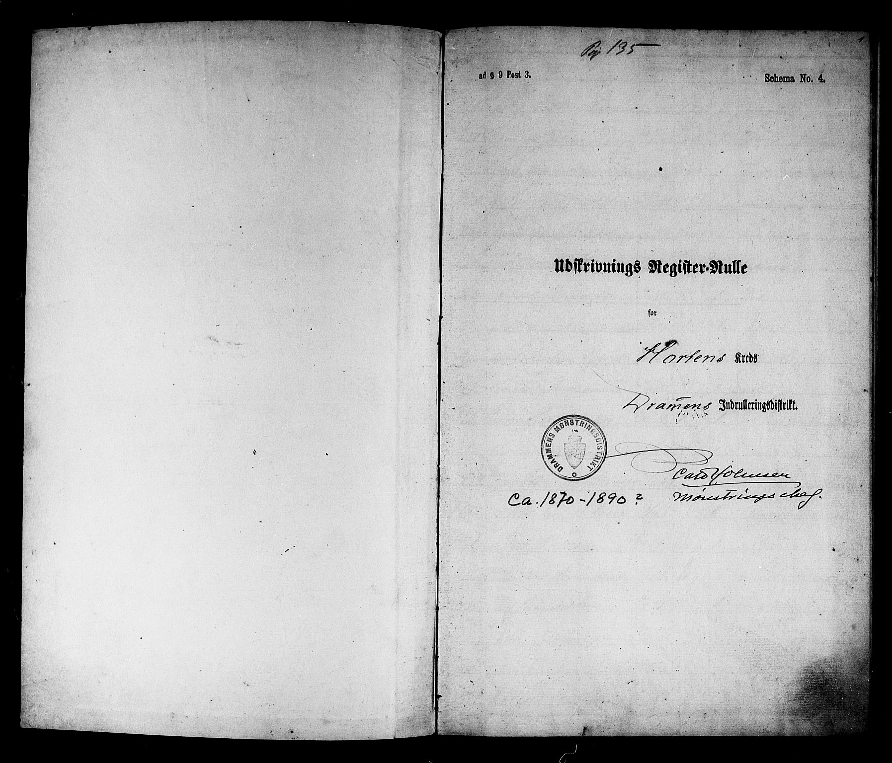 Horten innrulleringskontor, SAKO/A-785/F/Fd/L0001: Utskrivningsregisterrulle, 1870-1890, p. 2