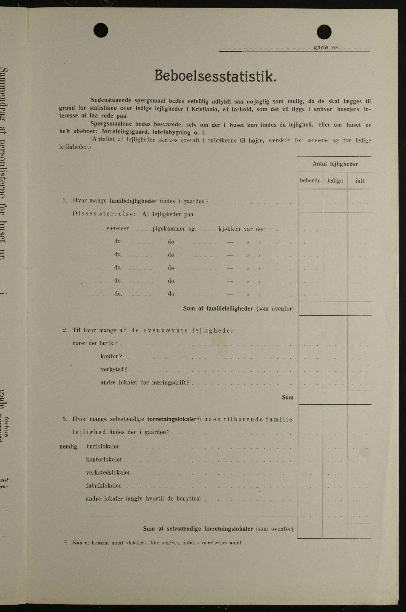 OBA, Municipal Census 1908 for Kristiania, 1908, p. 95542