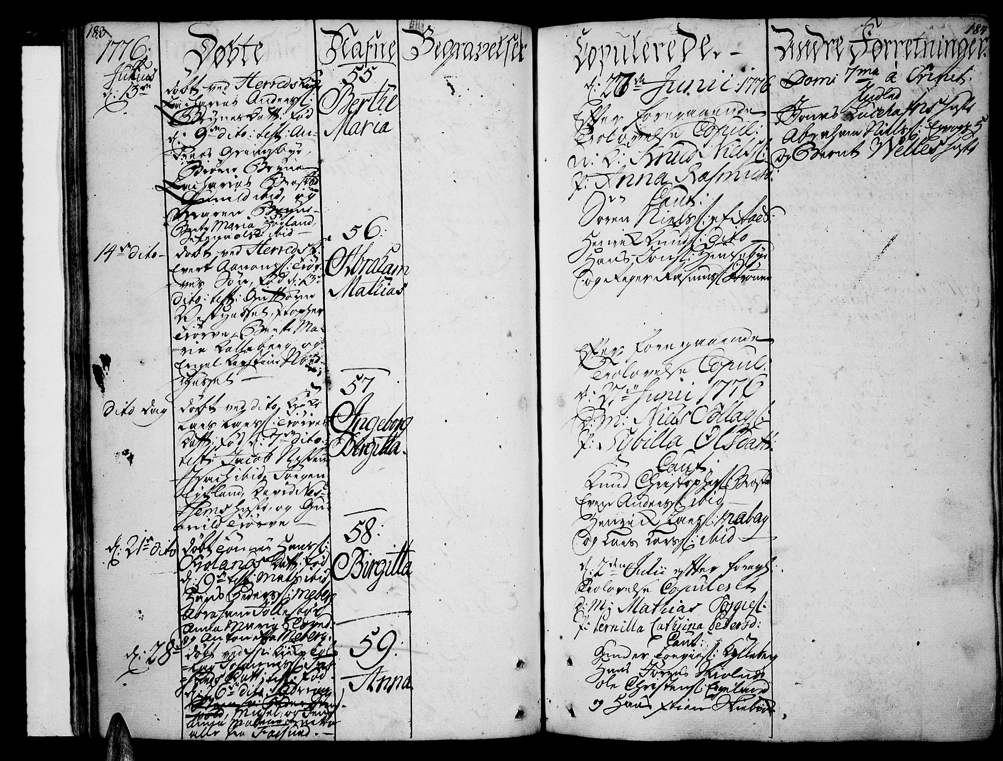 Lista sokneprestkontor, SAK/1111-0027/F/Fa/L0004: Parish register (official) no. A 4, 1768-1794, p. 183-184