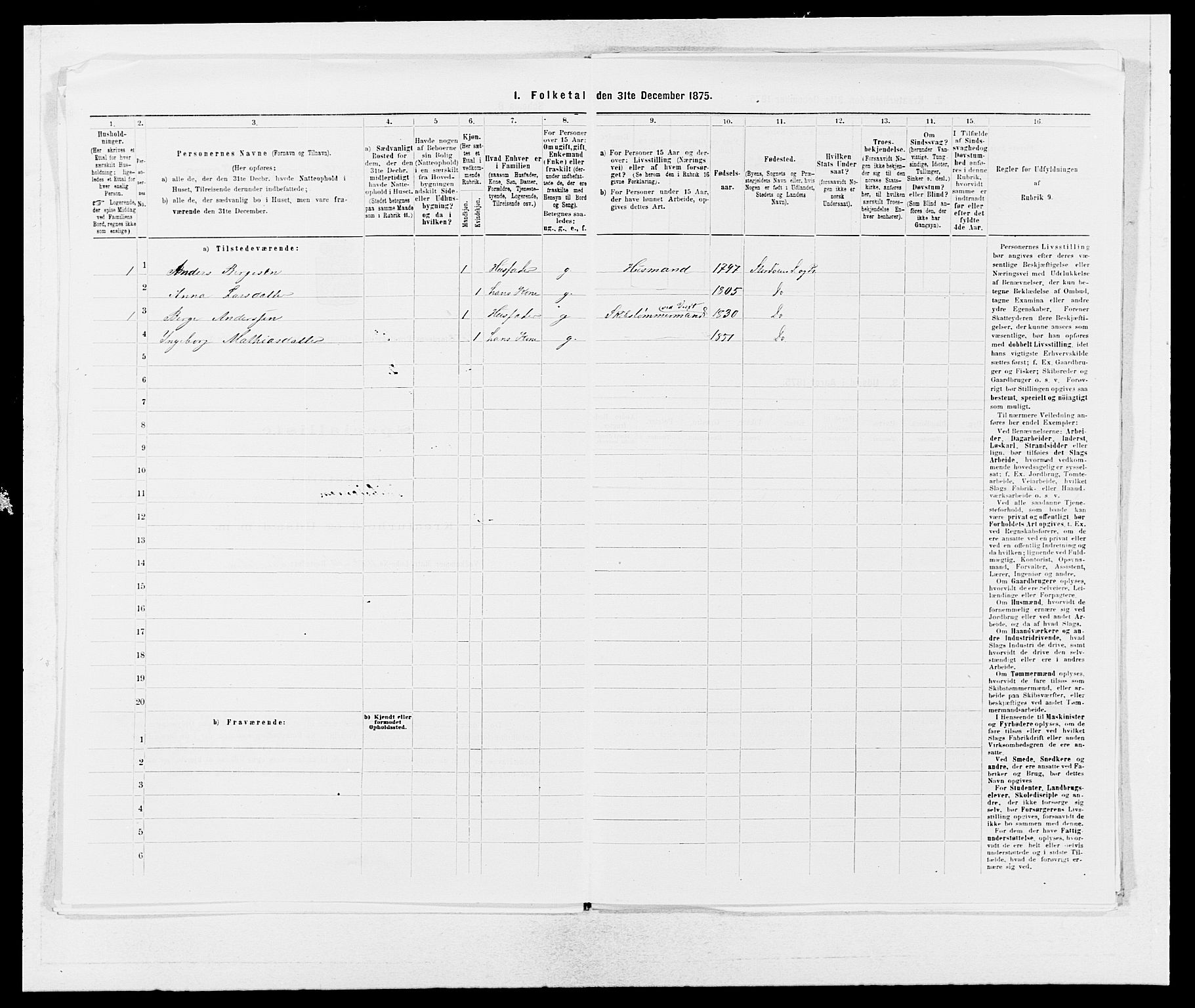 SAB, 1875 census for 1221P Stord, 1875, p. 426