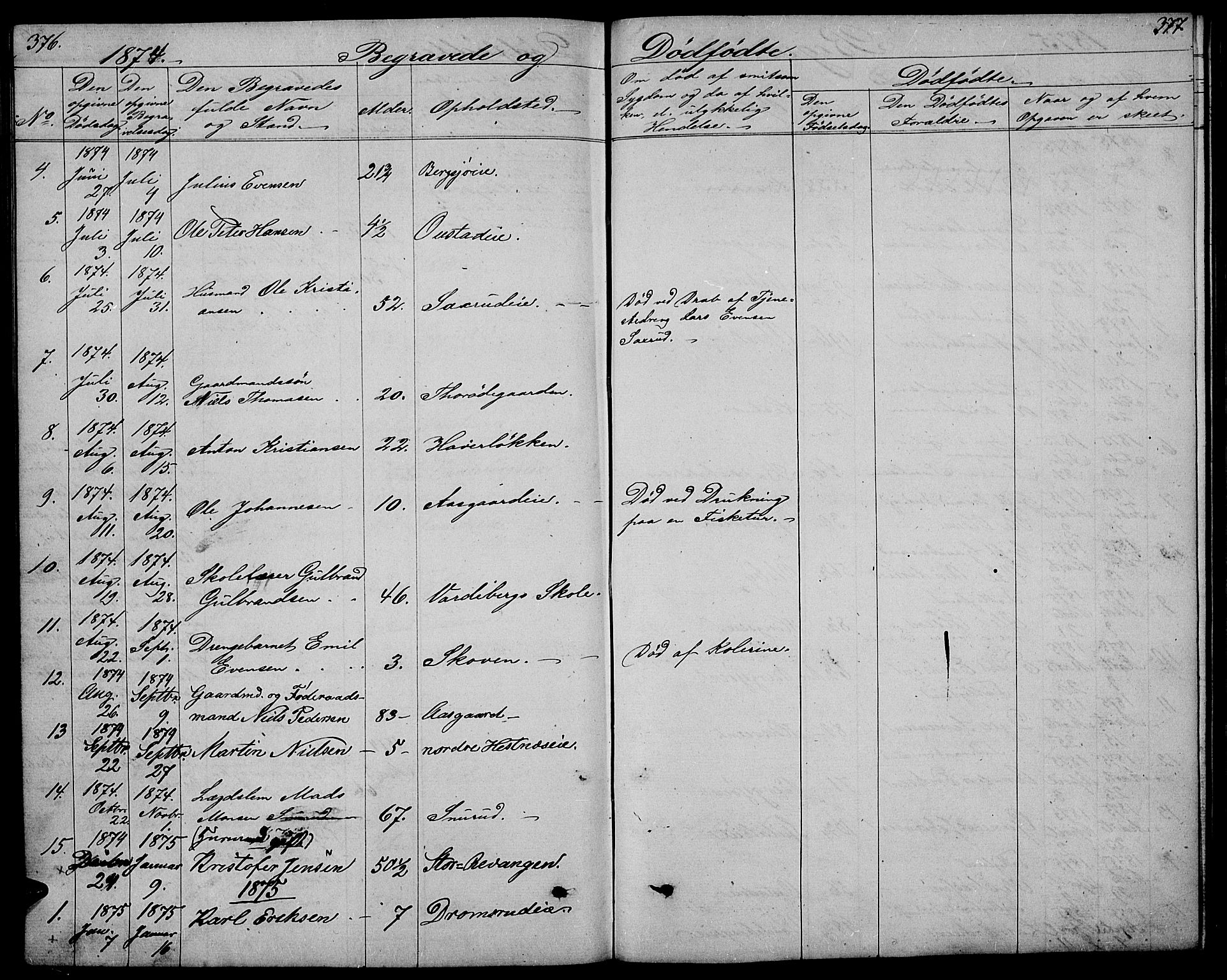 Stange prestekontor, AV/SAH-PREST-002/L/L0005: Parish register (copy) no. 5, 1861-1881, p. 376-377