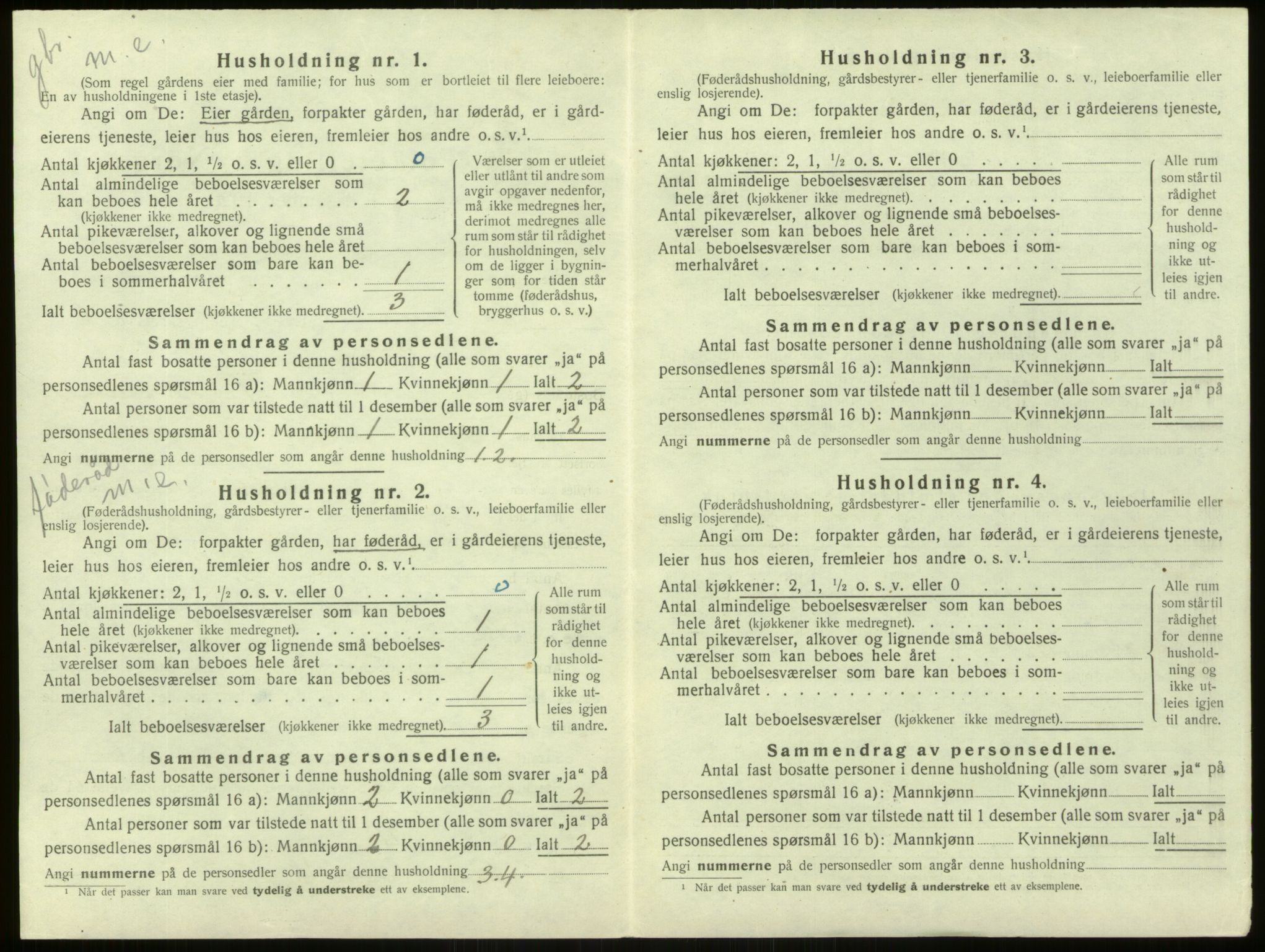 SAB, 1920 census for Aurland, 1920, p. 559