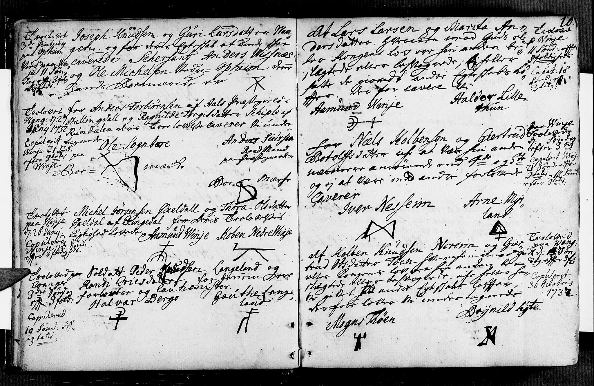 Voss sokneprestembete, AV/SAB-A-79001/H/Haa: Parish register (official) no. A 7, 1731-1773, p. 10