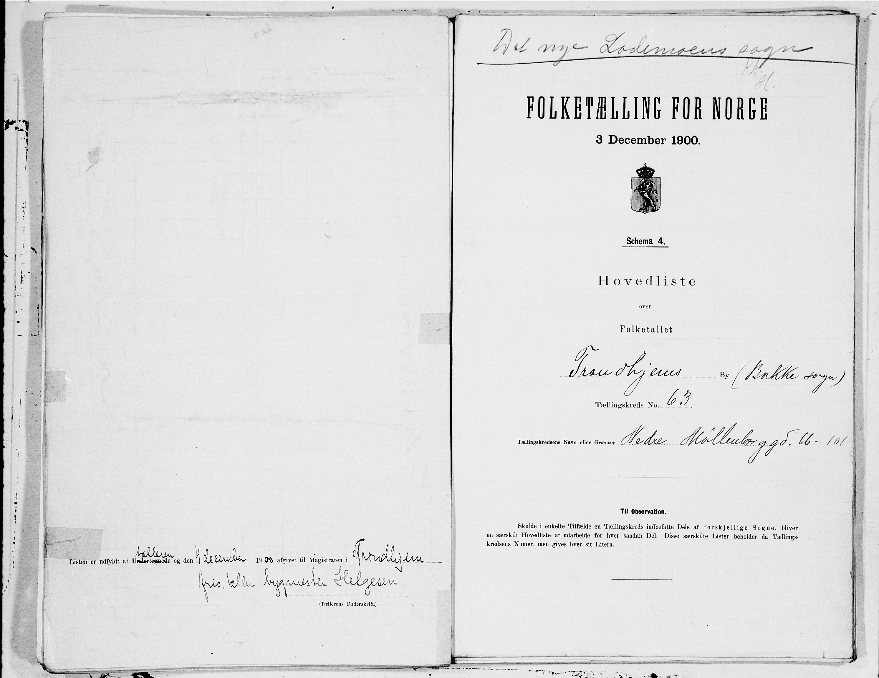 SAT, 1900 census for Trondheim, 1900, p. 125