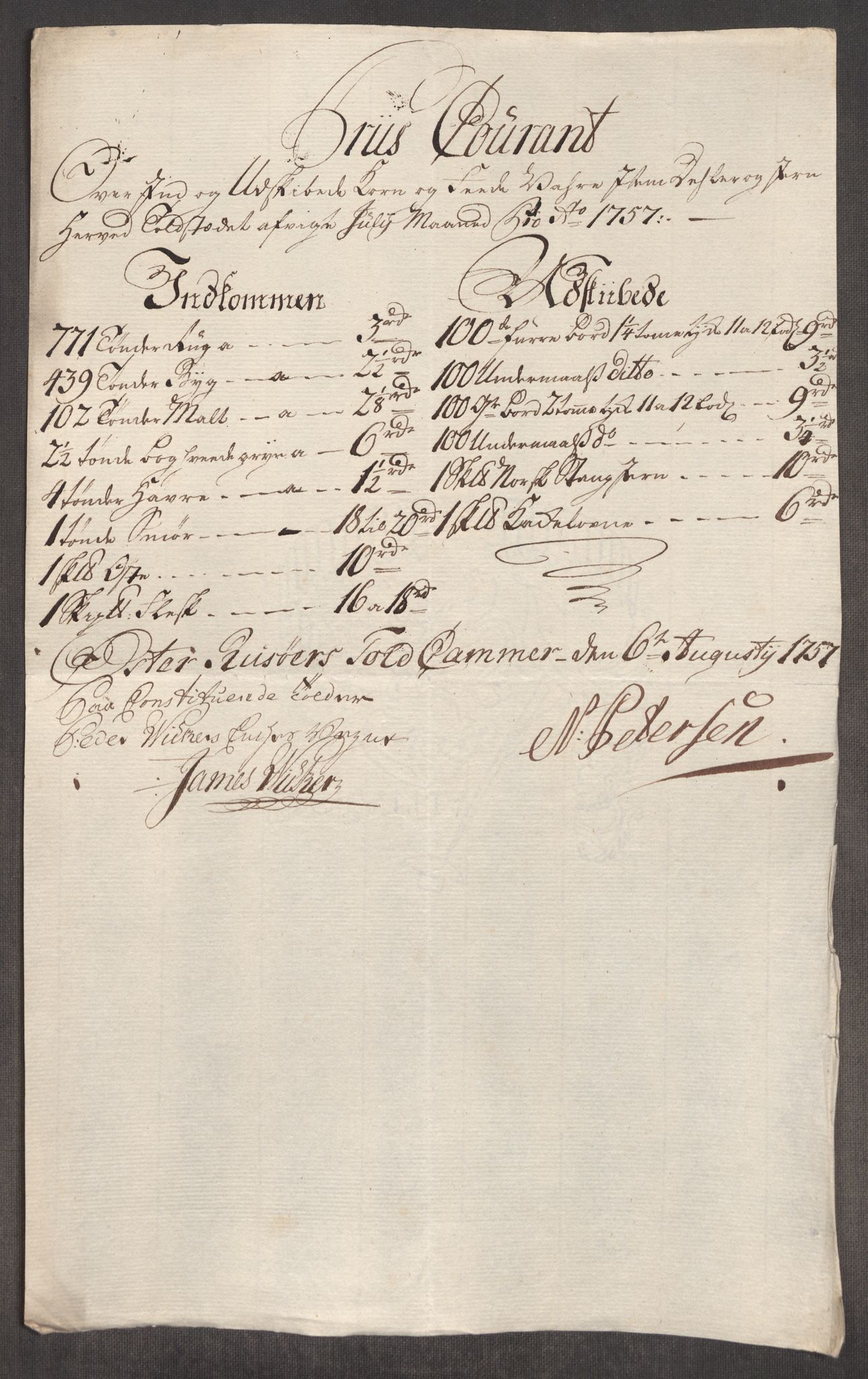 Rentekammeret inntil 1814, Realistisk ordnet avdeling, AV/RA-EA-4070/Oe/L0005: [Ø1]: Priskuranter, 1753-1757, p. 882