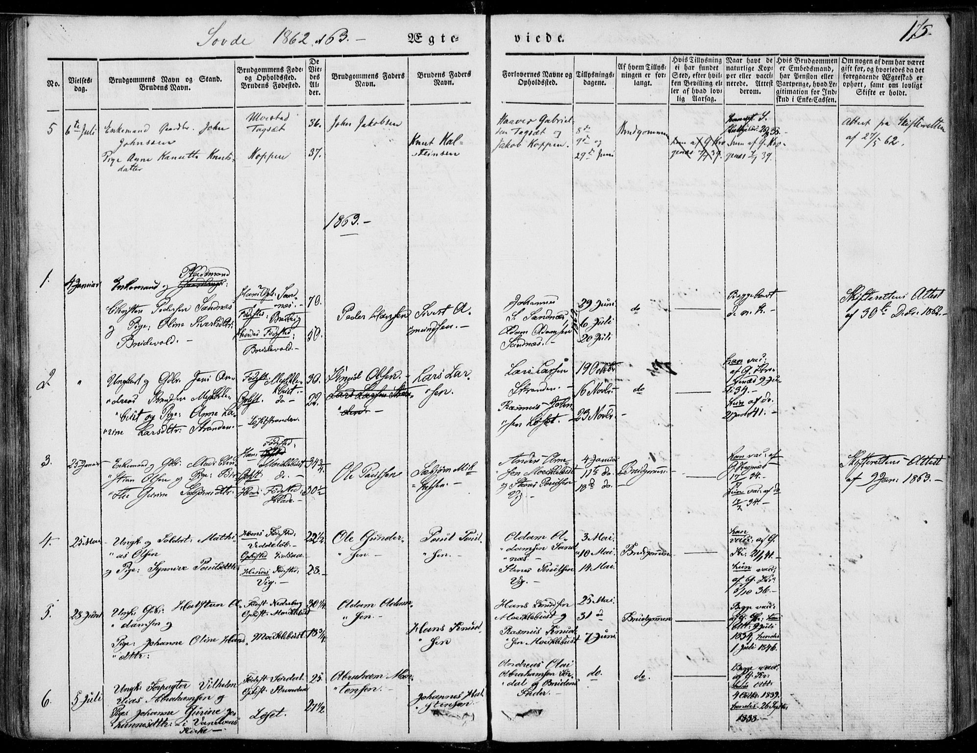 Ministerialprotokoller, klokkerbøker og fødselsregistre - Møre og Romsdal, AV/SAT-A-1454/502/L0023: Parish register (official) no. 502A01, 1844-1873, p. 175