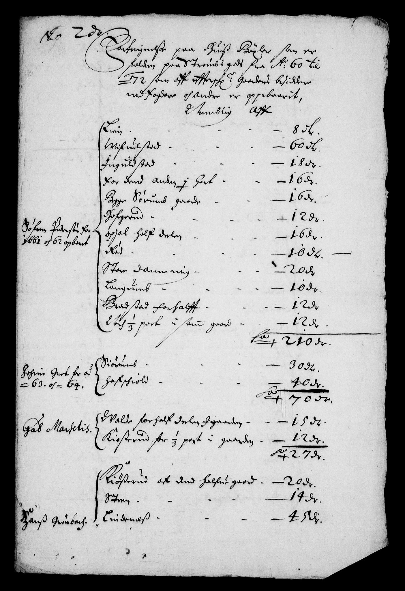 Rentekammeret inntil 1814, Realistisk ordnet avdeling, AV/RA-EA-4070/On/L0008: [Jj 9]: Jordebøker innlevert til kongelig kommisjon 1672: Hammar, Osgård, Sem med Skjelbred, Fossesholm, Fiskum og Ulland (1669-1672), Strøm (1658-u.d. og 1672-73) samt Svanøy gods i Sunnfjord (1657)., 1672, p. 271