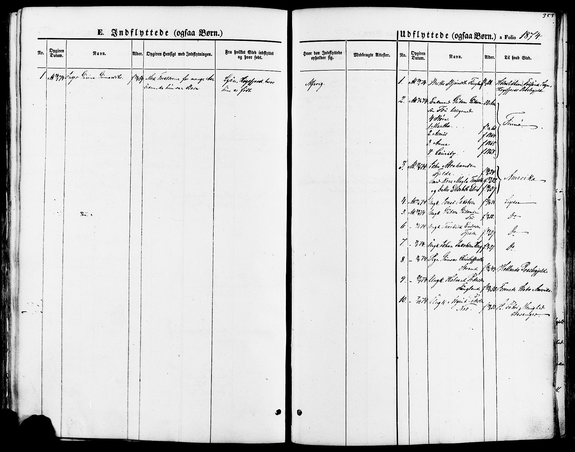 Strand sokneprestkontor, AV/SAST-A-101828/H/Ha/Haa/L0007: Parish register (official) no. A 7, 1855-1881, p. 353