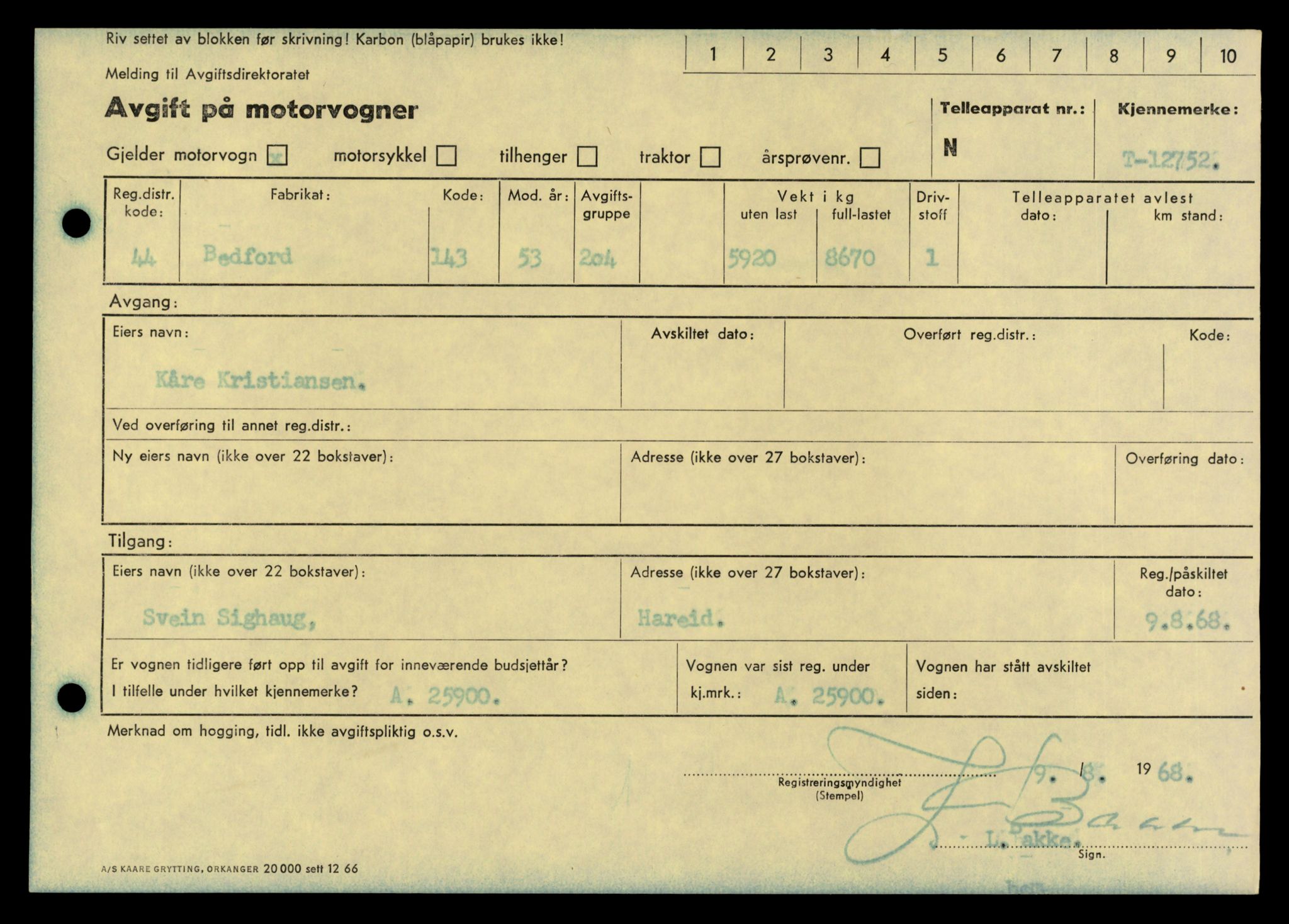 Møre og Romsdal vegkontor - Ålesund trafikkstasjon, AV/SAT-A-4099/F/Fe/L0035: Registreringskort for kjøretøy T 12653 - T 12829, 1927-1998, p. 1923