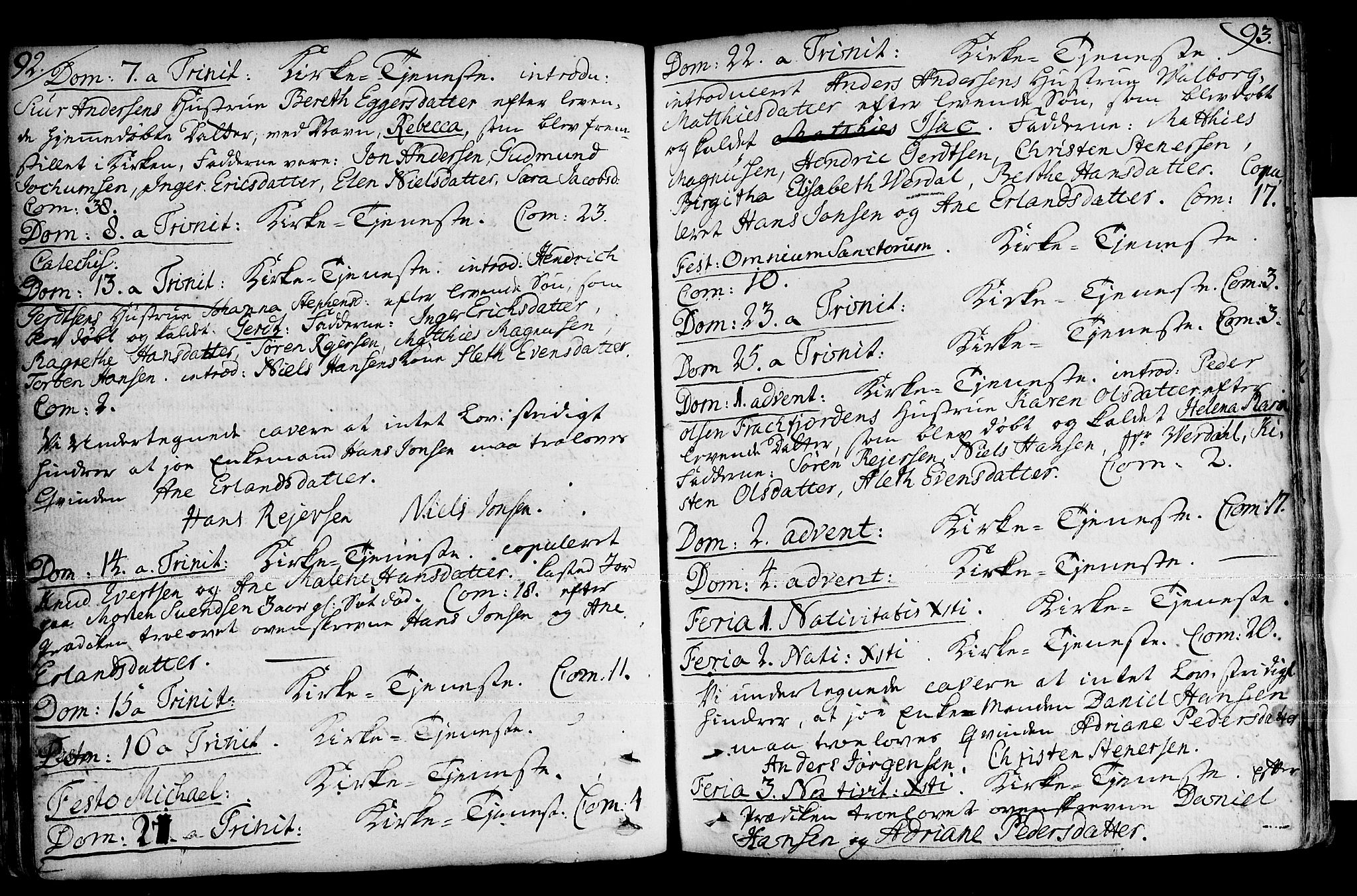 Loppa sokneprestkontor, SATØ/S-1339/H/Ha/L0001kirke: Parish register (official) no. 1 /1, 1753-1784, p. 92-93