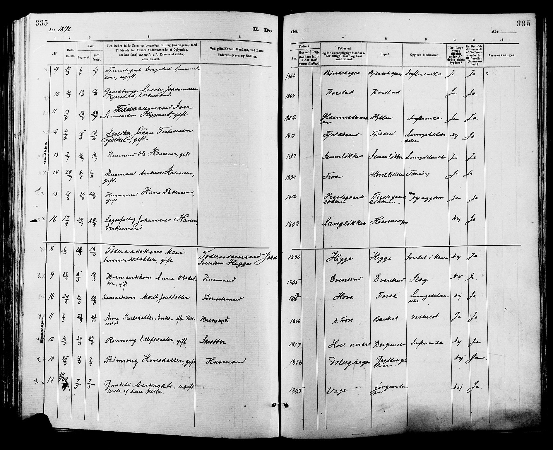 Sør-Fron prestekontor, SAH/PREST-010/H/Ha/Haa/L0003: Parish register (official) no. 3, 1881-1897, p. 335