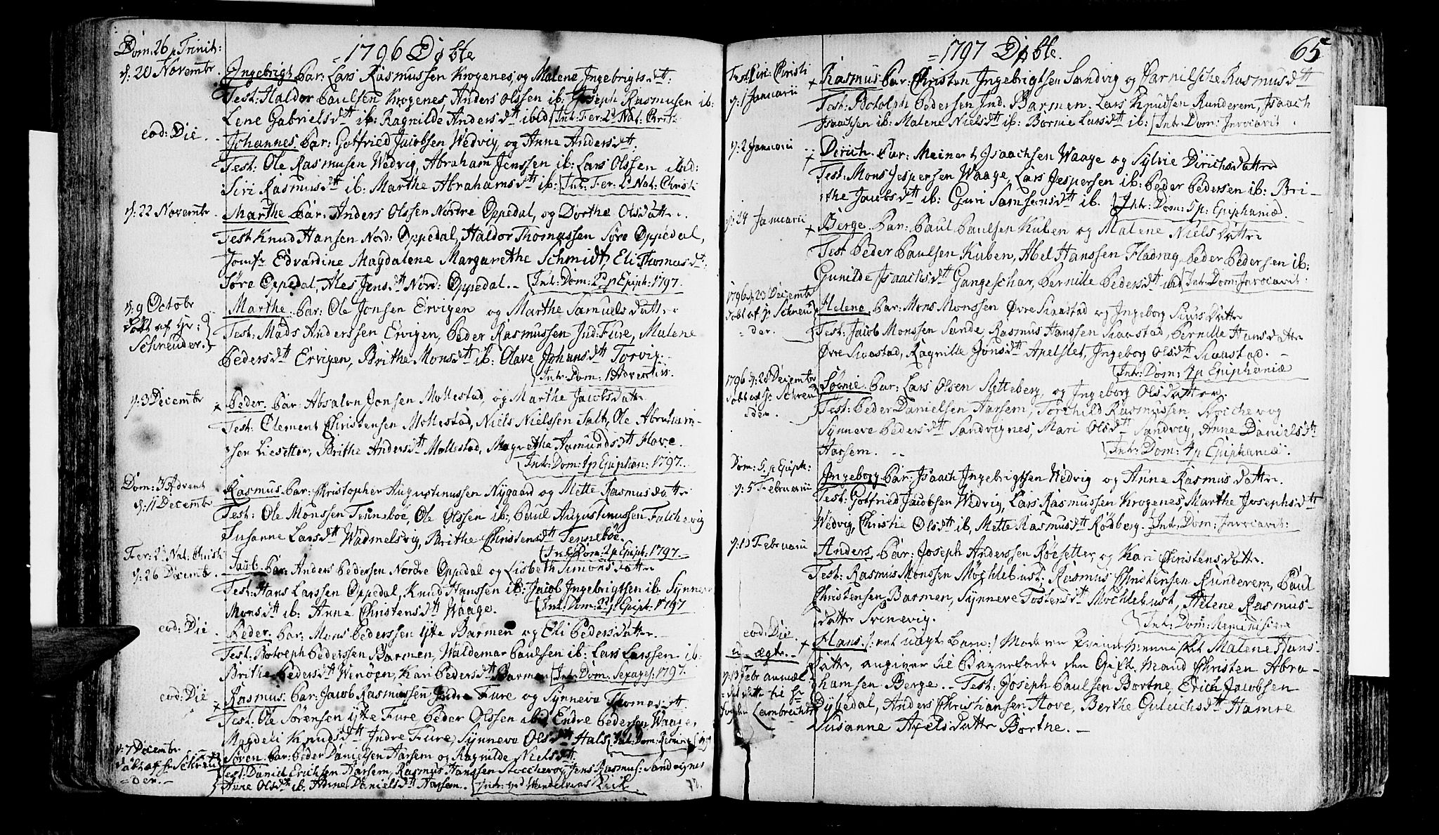 Selje sokneprestembete, AV/SAB-A-99938/H/Ha/Haa/Haaa: Parish register (official) no. A 6, 1782-1806, p. 65