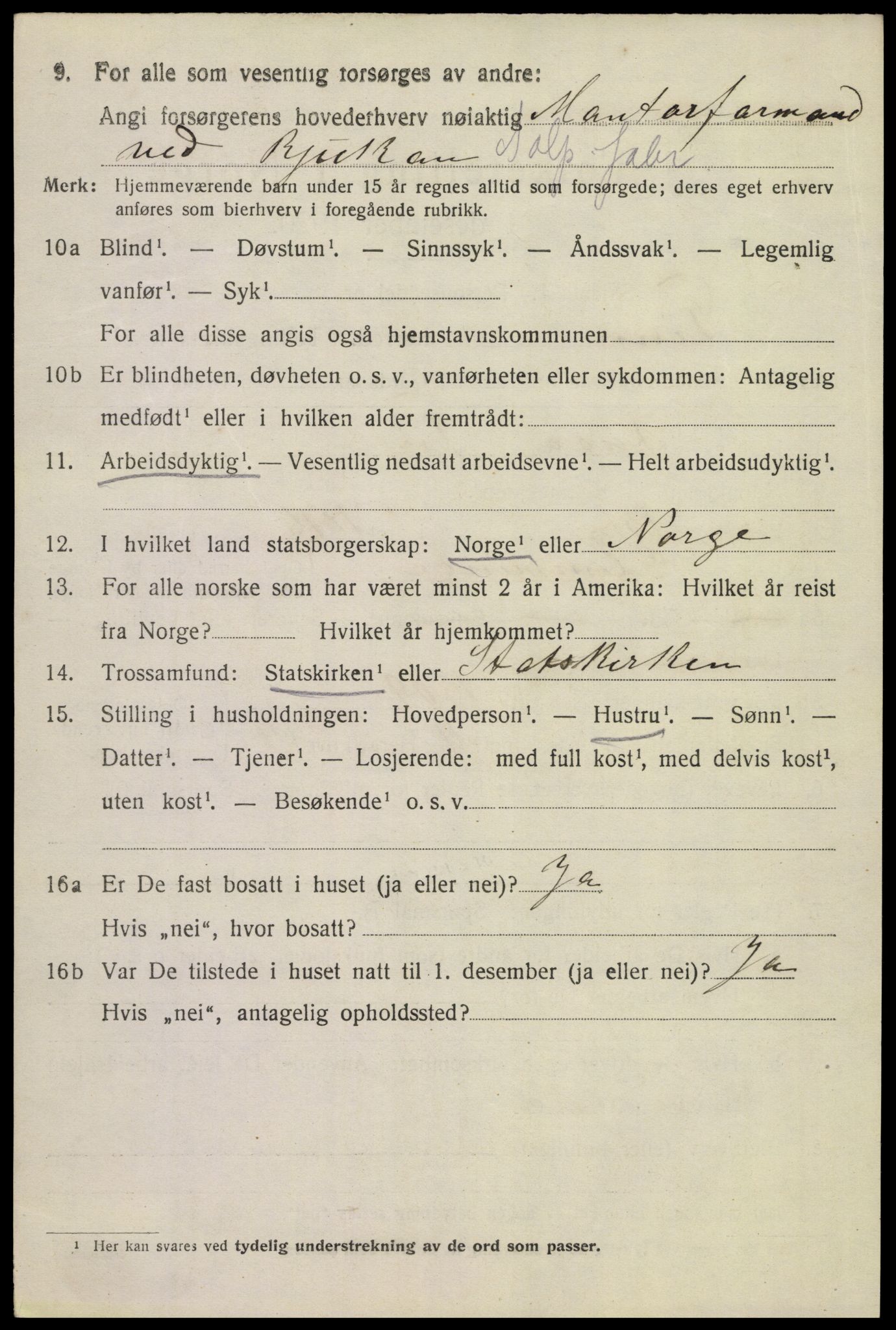 SAKO, 1920 census for Tinn, 1920, p. 20413