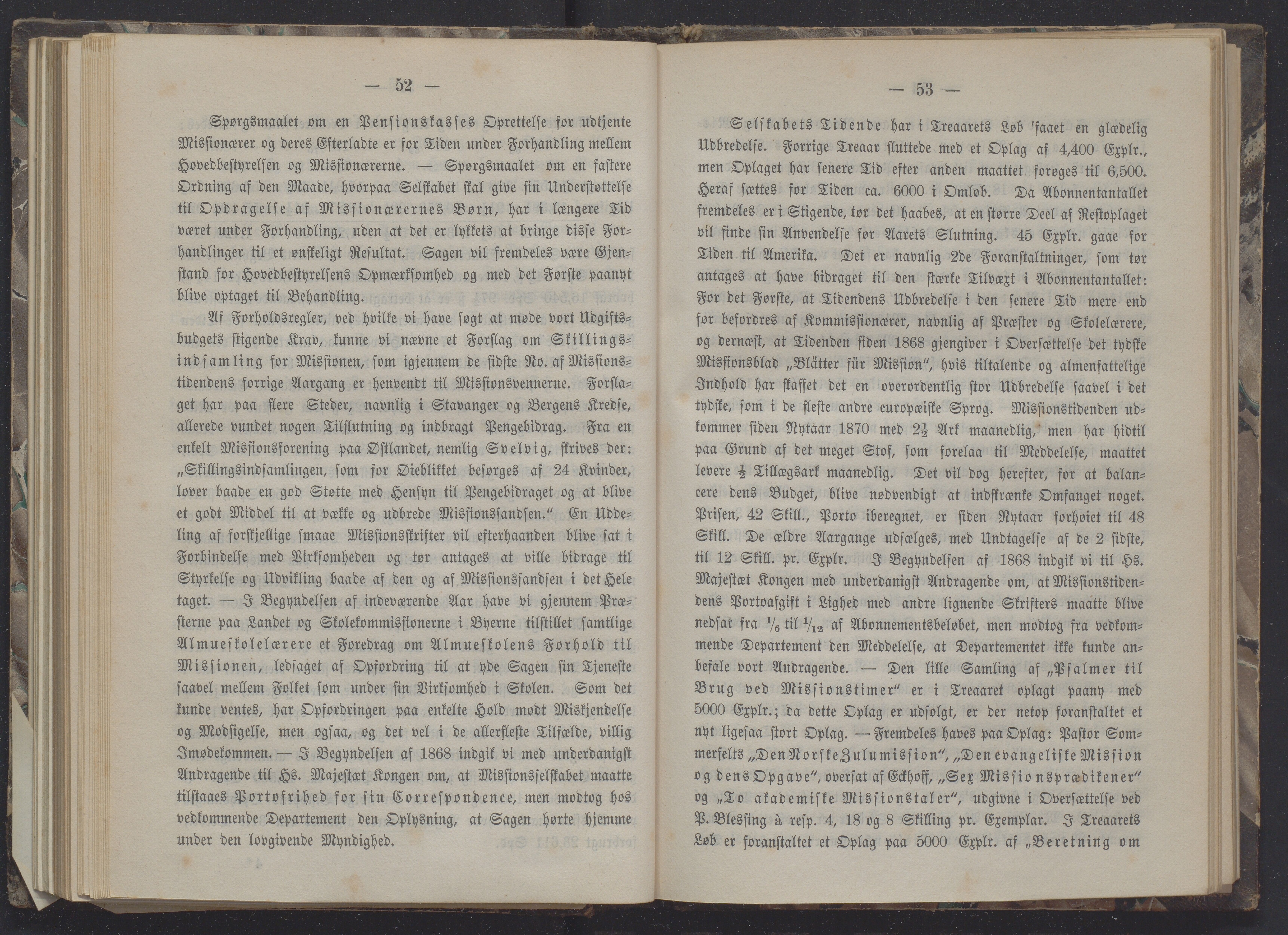 Det Norske Misjonsselskap - hovedadministrasjonen, VID/MA-A-1045/D/Db/Dba/L0337/0009: Beretninger, Bøker, Skrifter o.l   / Årsberetninger 28 , 1870, p. 52-53