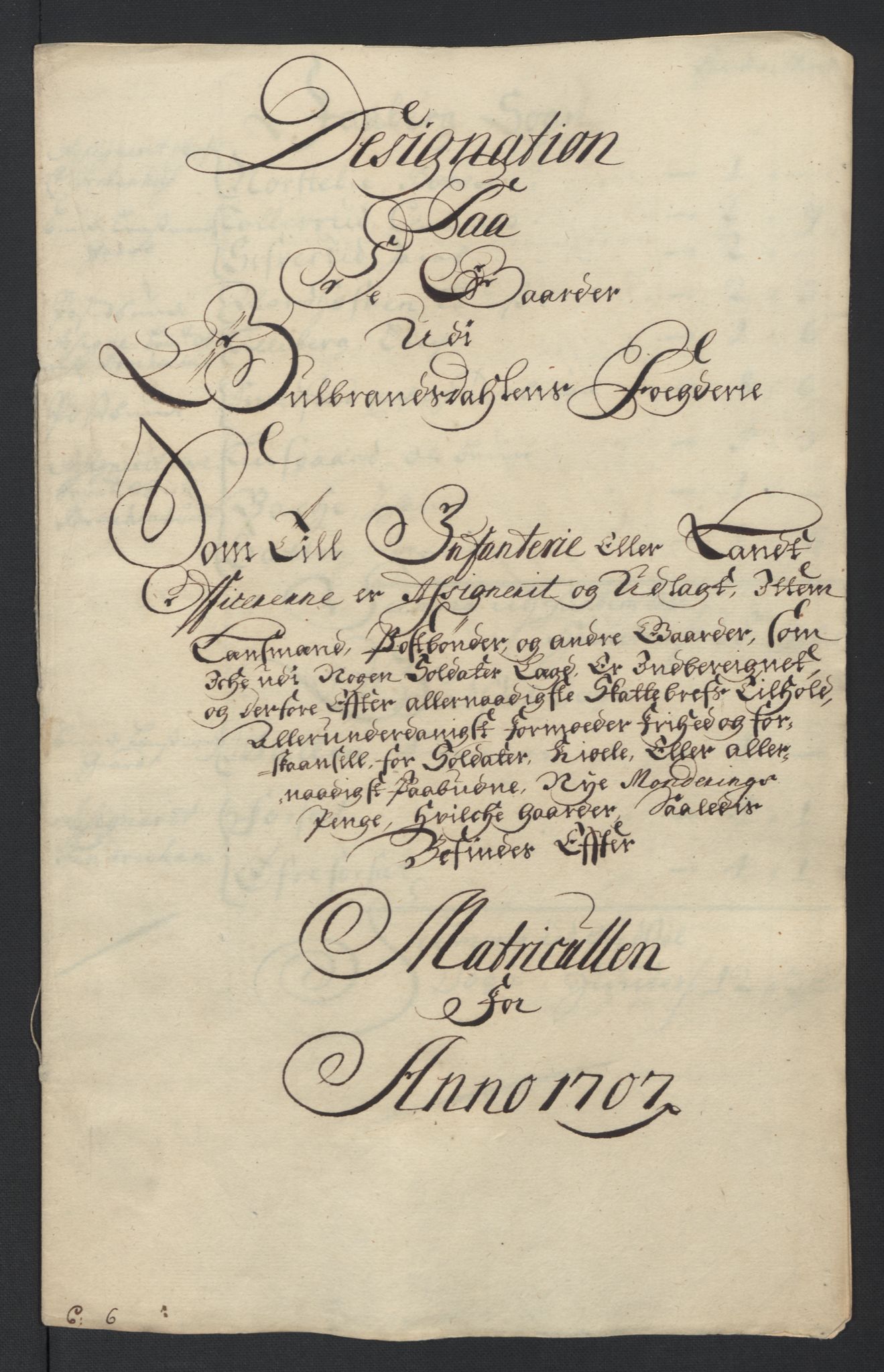 Rentekammeret inntil 1814, Reviderte regnskaper, Fogderegnskap, AV/RA-EA-4092/R17/L1178: Fogderegnskap Gudbrandsdal, 1705-1707, p. 394