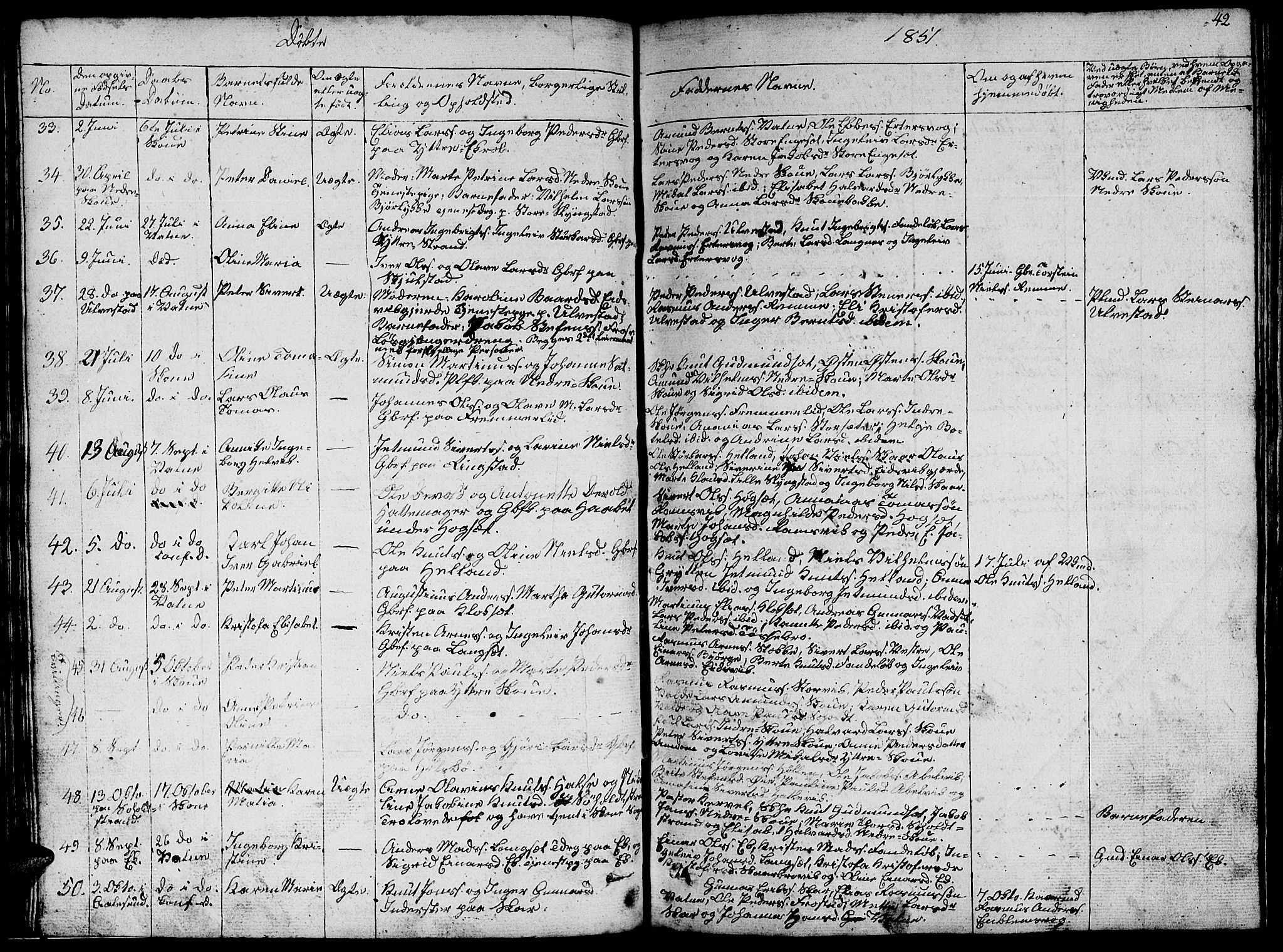 Ministerialprotokoller, klokkerbøker og fødselsregistre - Møre og Romsdal, AV/SAT-A-1454/524/L0362: Parish register (copy) no. 524C03, 1840-1854, p. 42