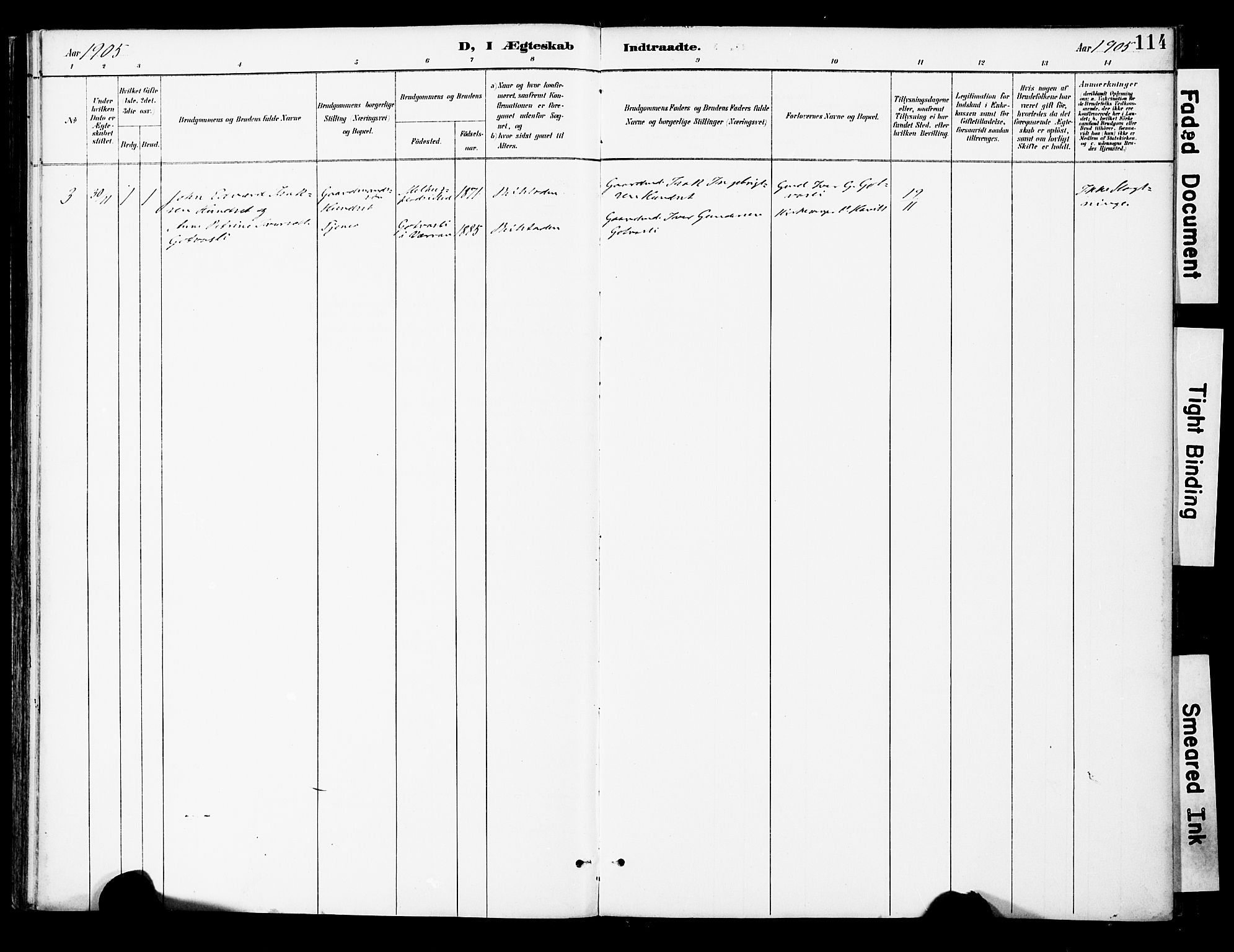 Ministerialprotokoller, klokkerbøker og fødselsregistre - Nord-Trøndelag, SAT/A-1458/742/L0409: Parish register (official) no. 742A02, 1891-1905, p. 114