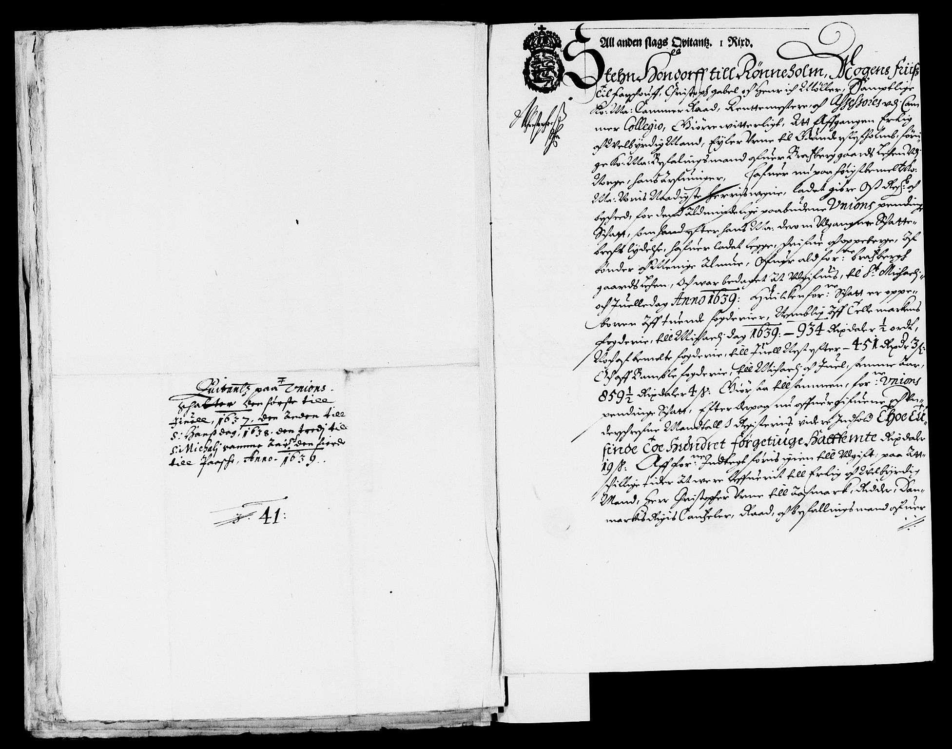 Rentekammeret inntil 1814, Reviderte regnskaper, Lensregnskaper, AV/RA-EA-5023/R/Rb/Rbp/L0024: Bratsberg len, 1639-1641