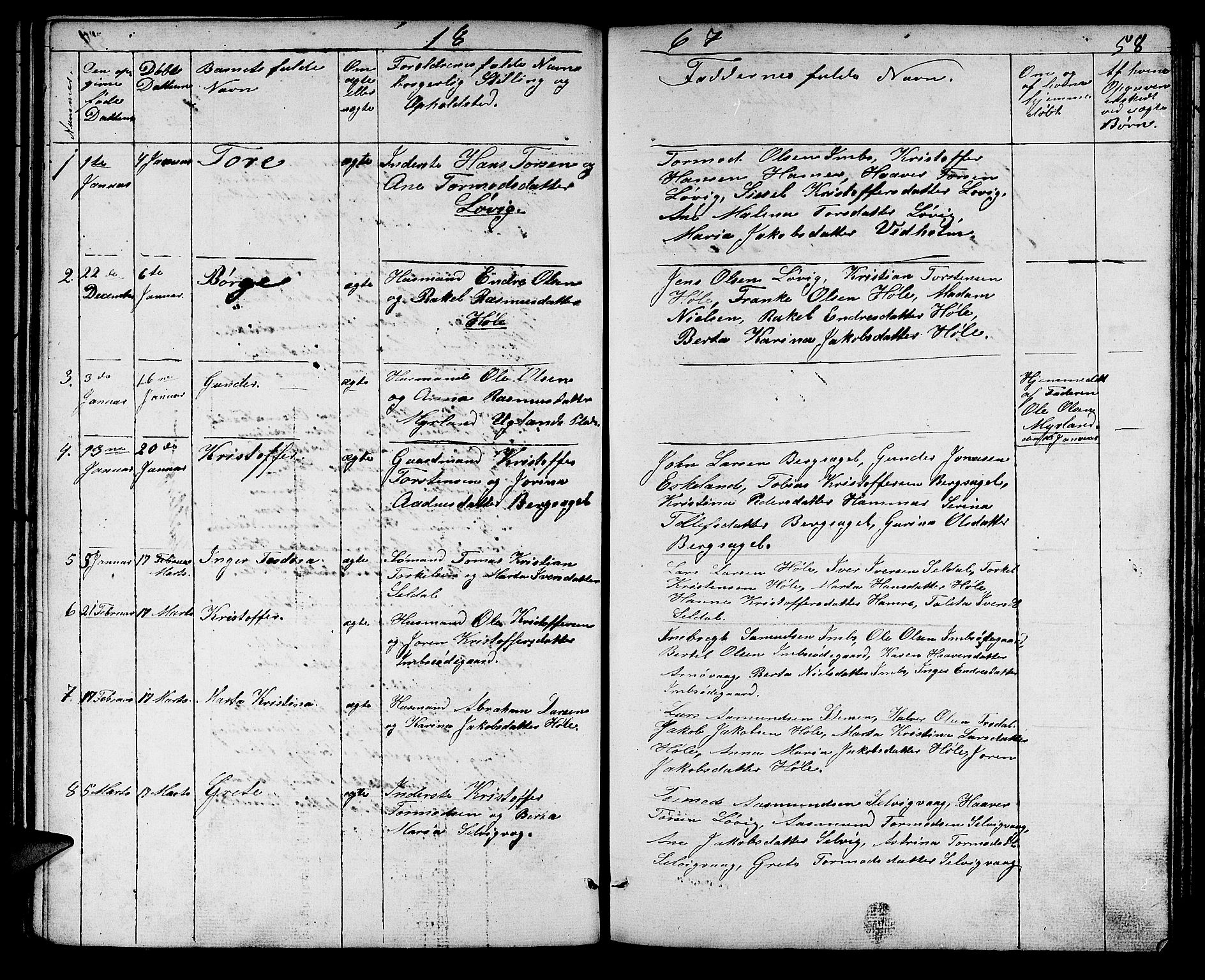 Høgsfjord sokneprestkontor, SAST/A-101624/H/Ha/Hab/L0001: Parish register (copy) no. B 1, 1855-1885, p. 58