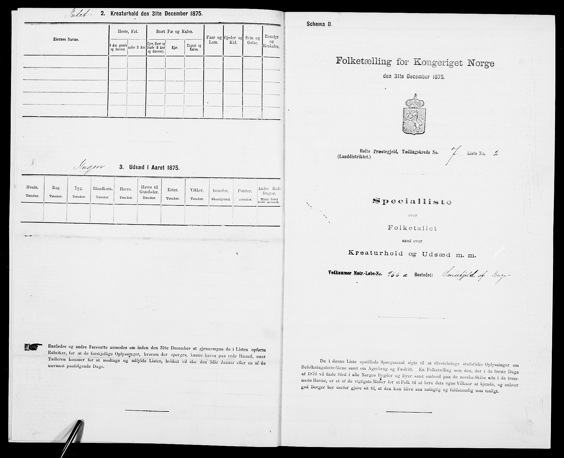 SAK, 1875 census for 0914L Holt/Holt, 1875, p. 772