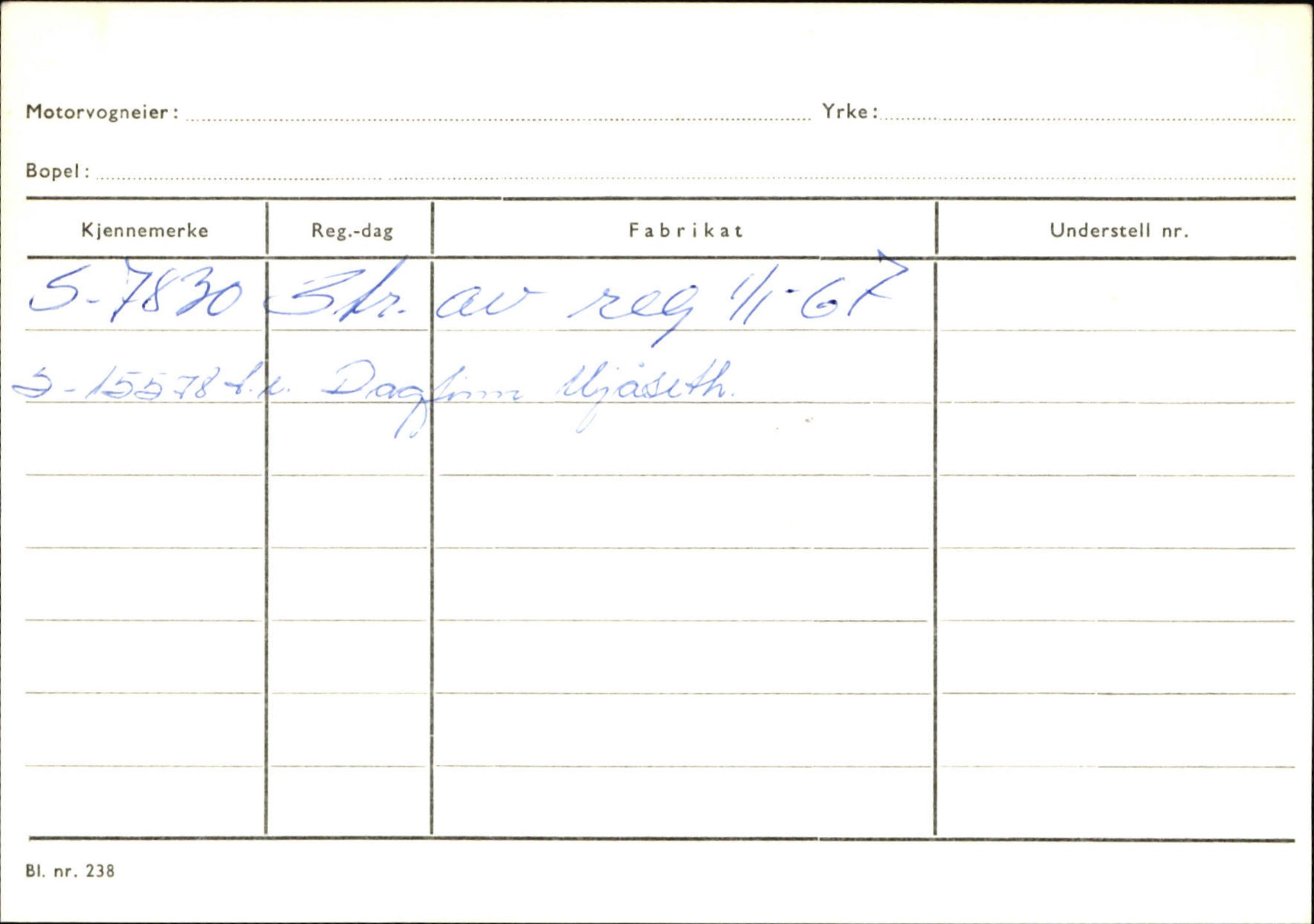 Statens vegvesen, Sogn og Fjordane vegkontor, SAB/A-5301/4/F/L0133: Eigarregister Bremanger A-Å. Gaular A-H, 1945-1975, p. 168