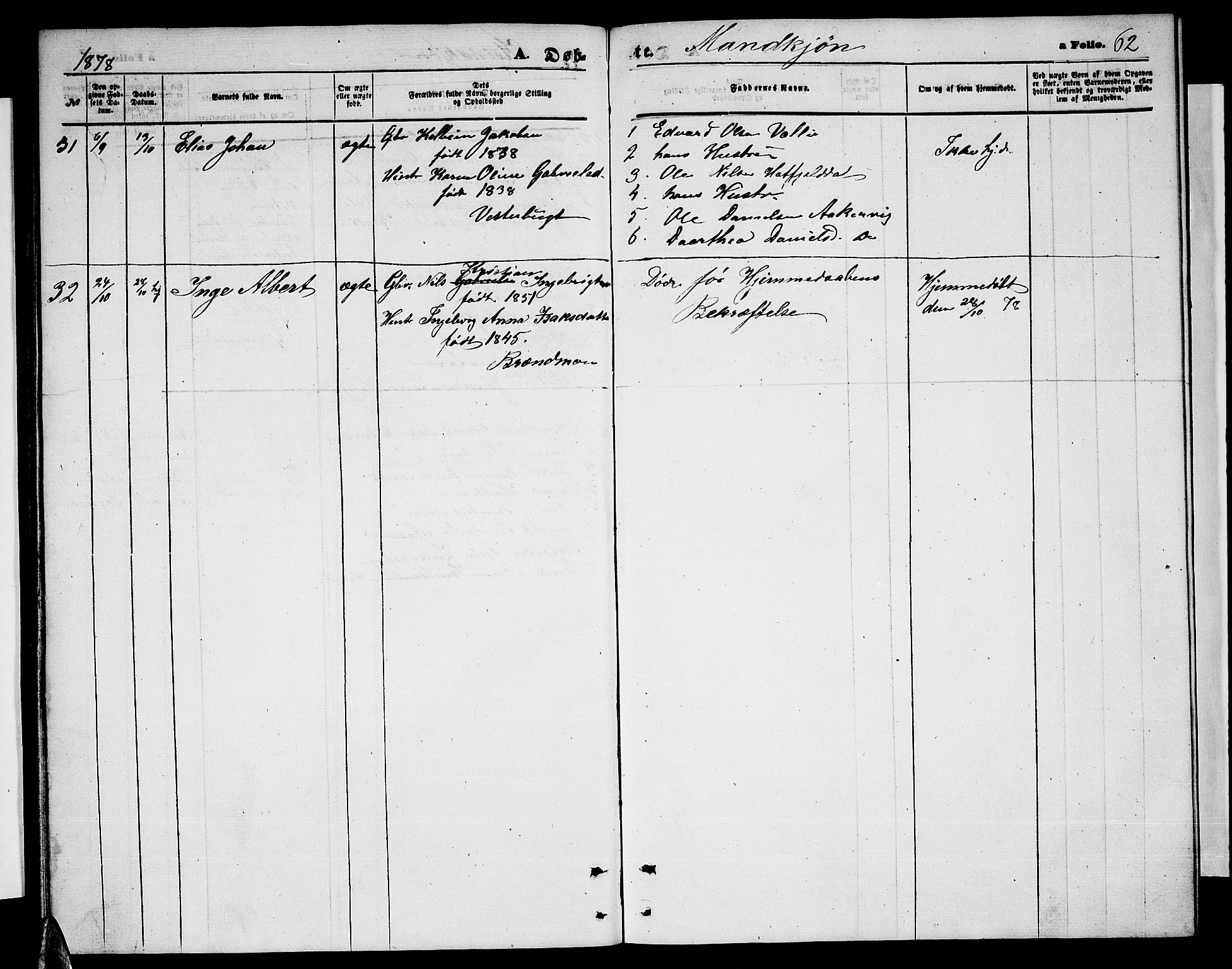 Ministerialprotokoller, klokkerbøker og fødselsregistre - Nordland, AV/SAT-A-1459/823/L0329: Parish register (copy) no. 823C01, 1865-1878, p. 62