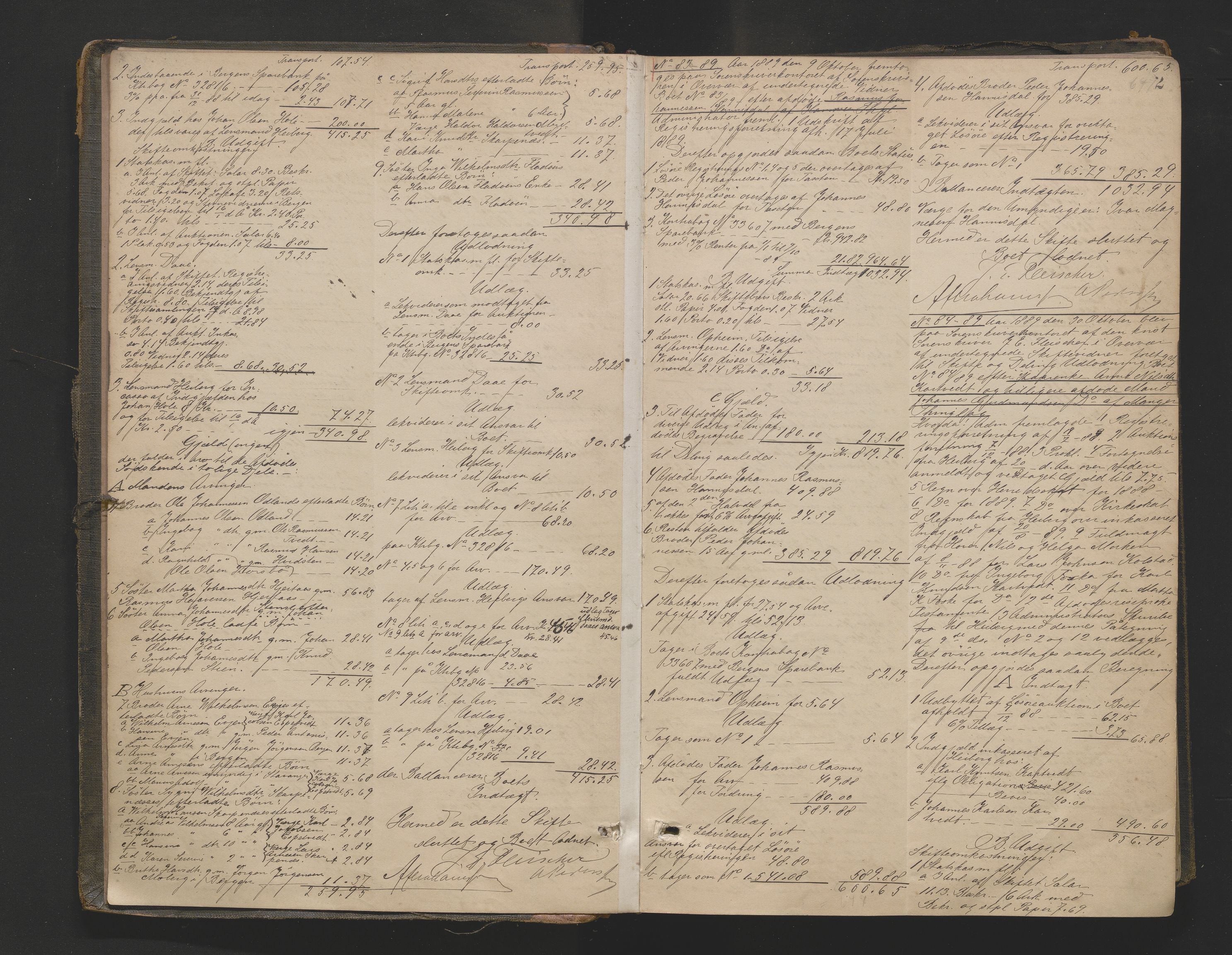 Nordhordland sorenskrivar, AV/SAB-A-2901/1/H/Hd/Hda/L0011: Skifteutlodningsprotokollar, 1889-1897, p. 2