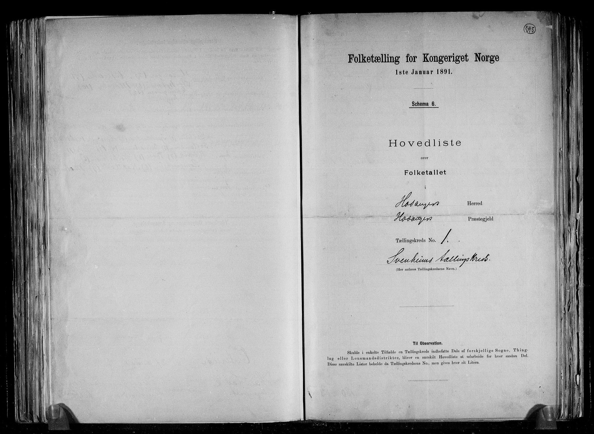 RA, 1891 census for 1253 Hosanger, 1891, p. 4