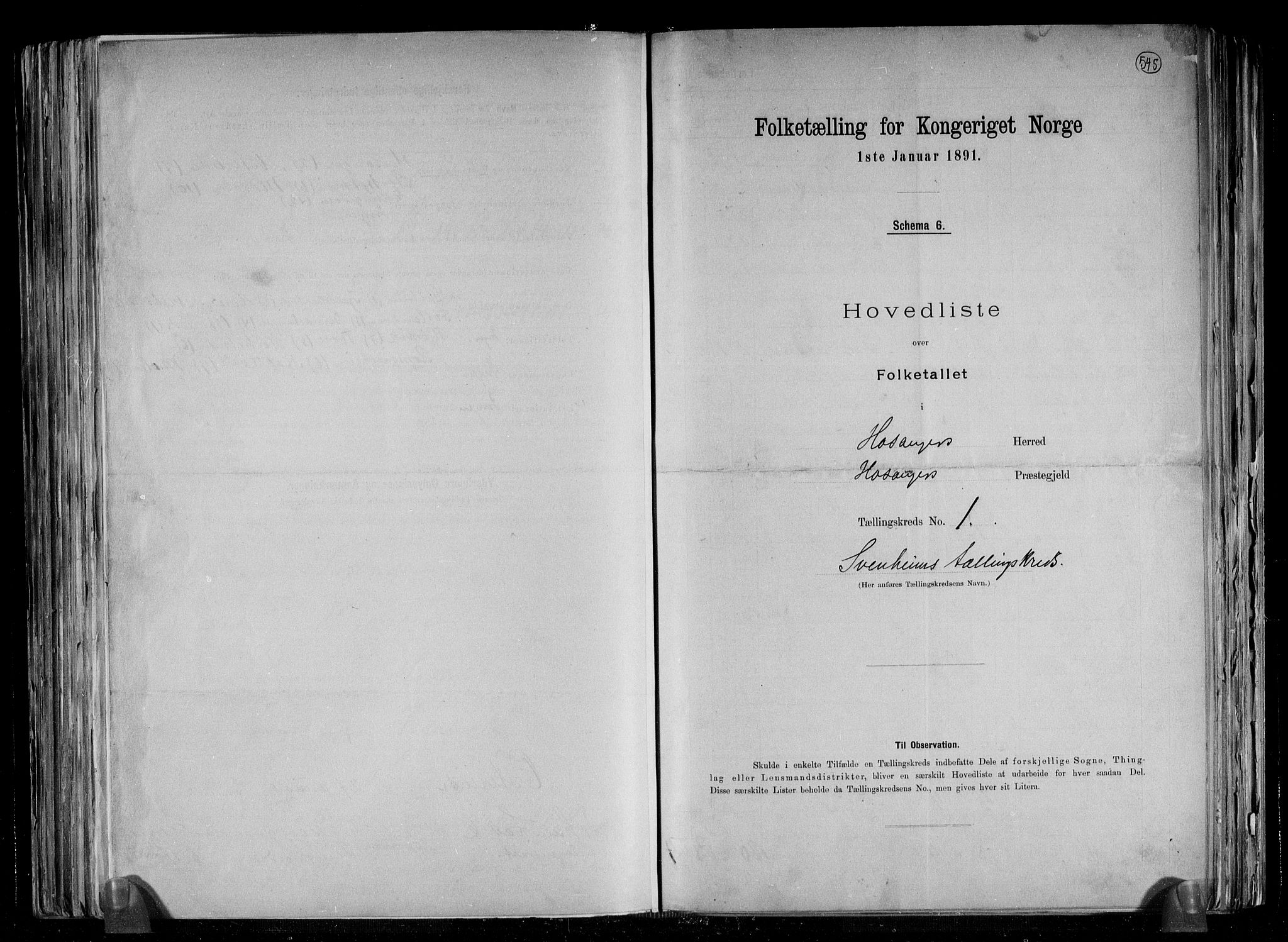 RA, 1891 census for 1253 Hosanger, 1891, p. 4