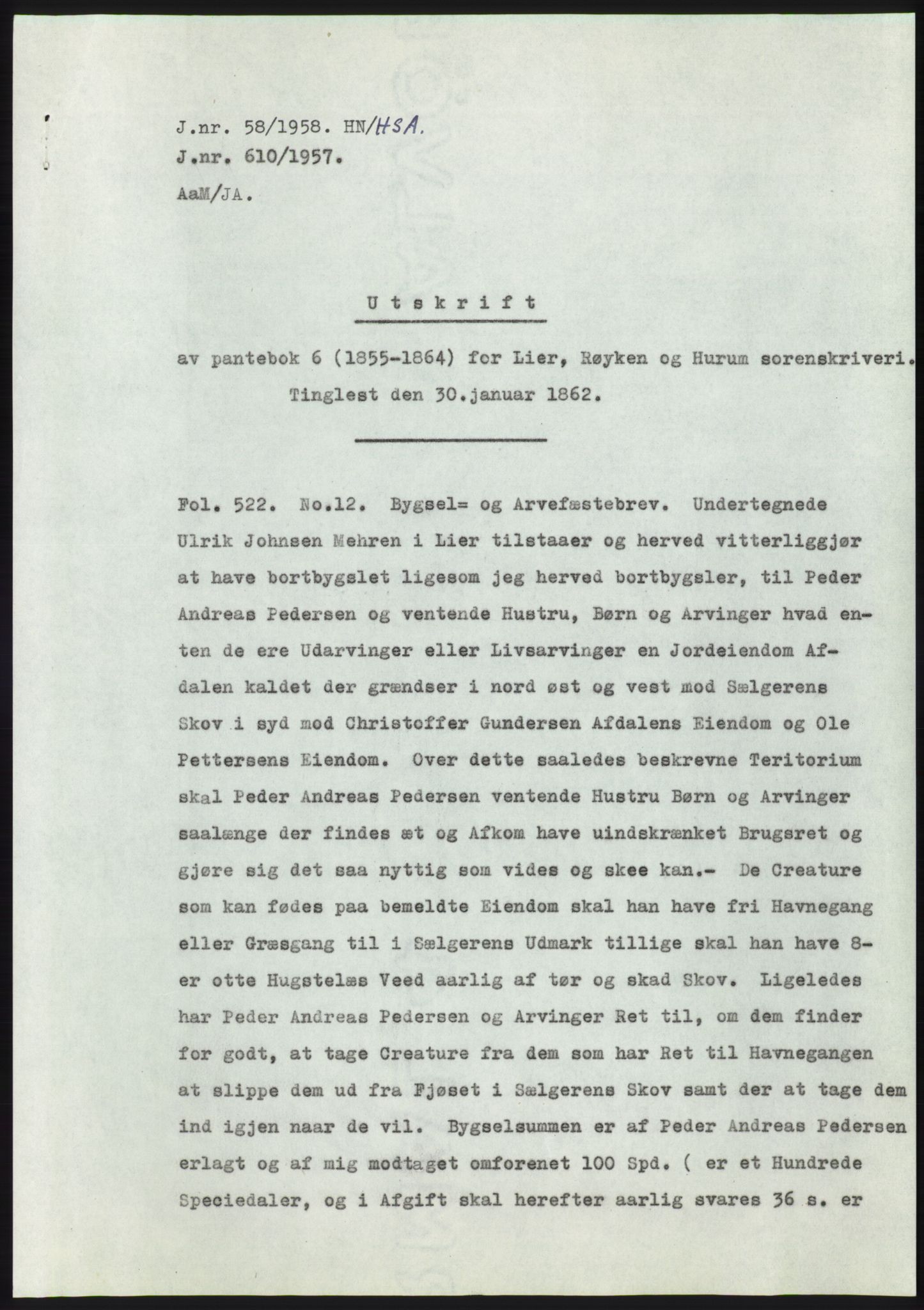 Statsarkivet i Kongsberg, SAKO/A-0001, 1957, p. 245