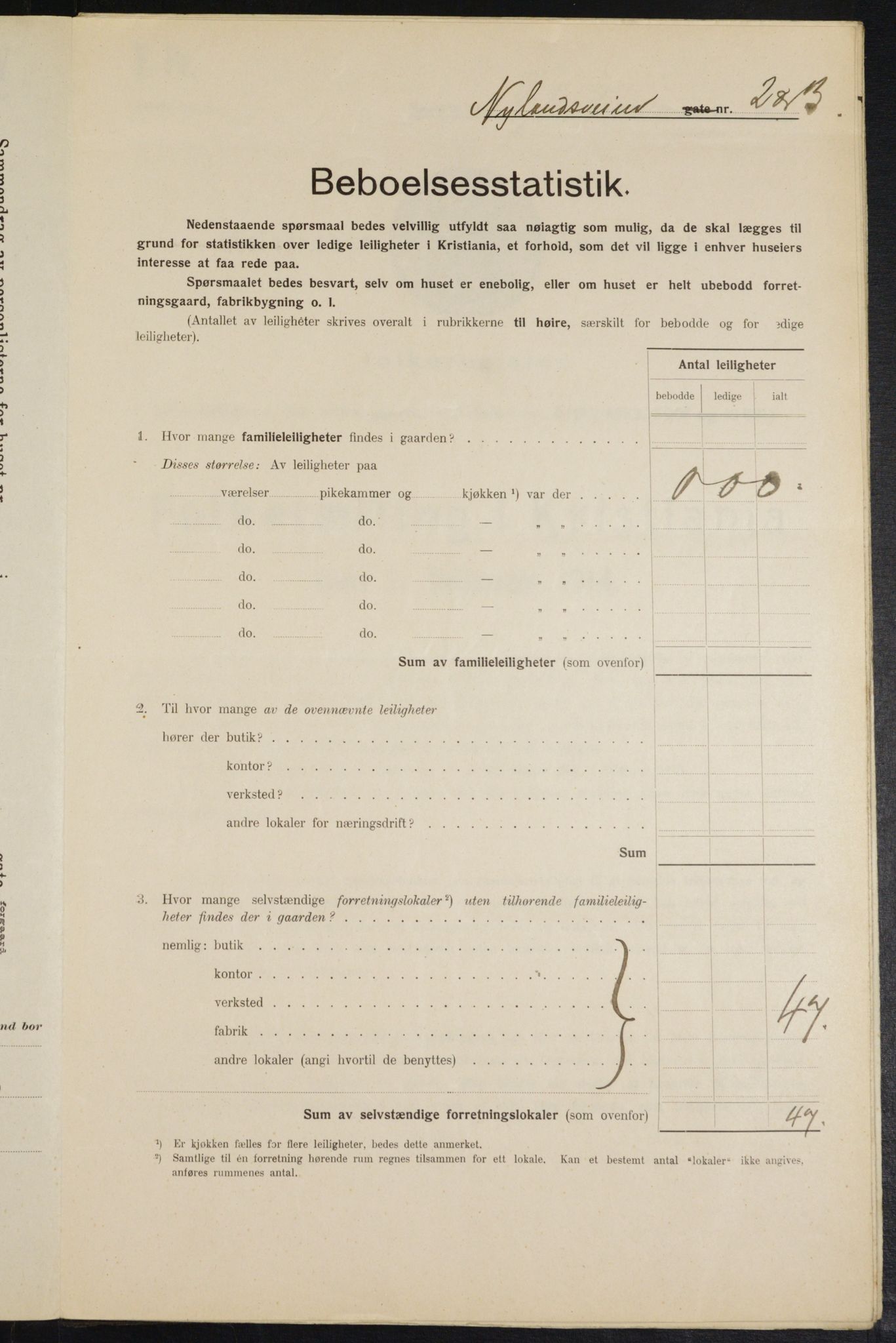 OBA, Municipal Census 1914 for Kristiania, 1914, p. 74004