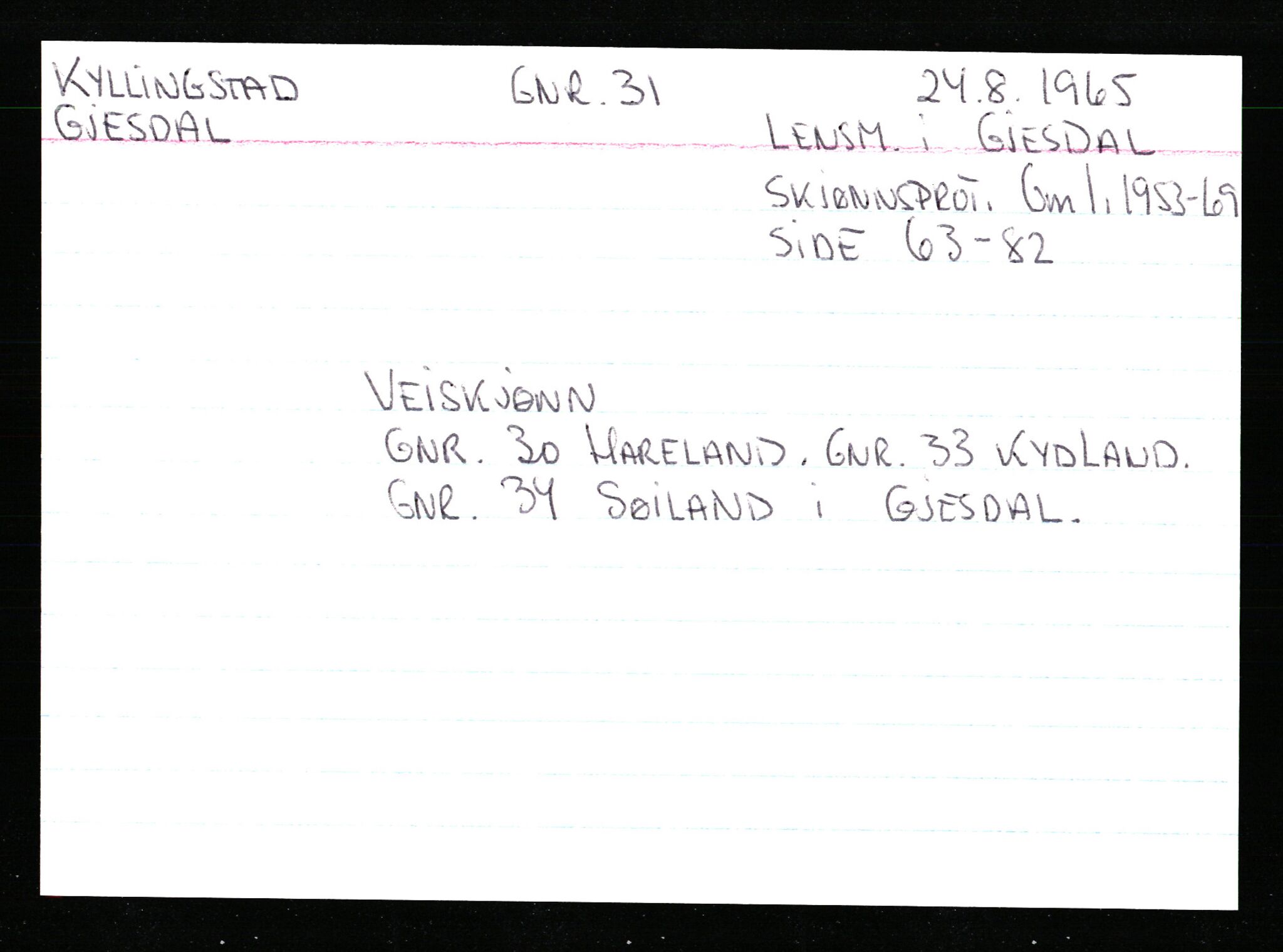 Statsarkivet i Stavanger, AV/SAST-A-101971/03/Y/Ym/L0033: Åstedskort sortert etter gårdsnavn: Kvelland - Lagestranden, 1600-1950, p. 501