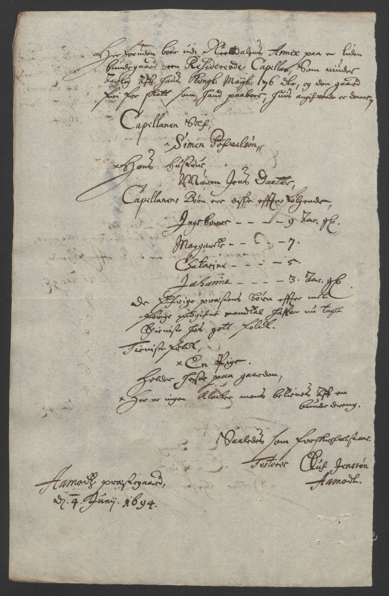 Rentekammeret inntil 1814, Reviderte regnskaper, Fogderegnskap, AV/RA-EA-4092/R13/L0832: Fogderegnskap Solør, Odal og Østerdal, 1694, p. 304