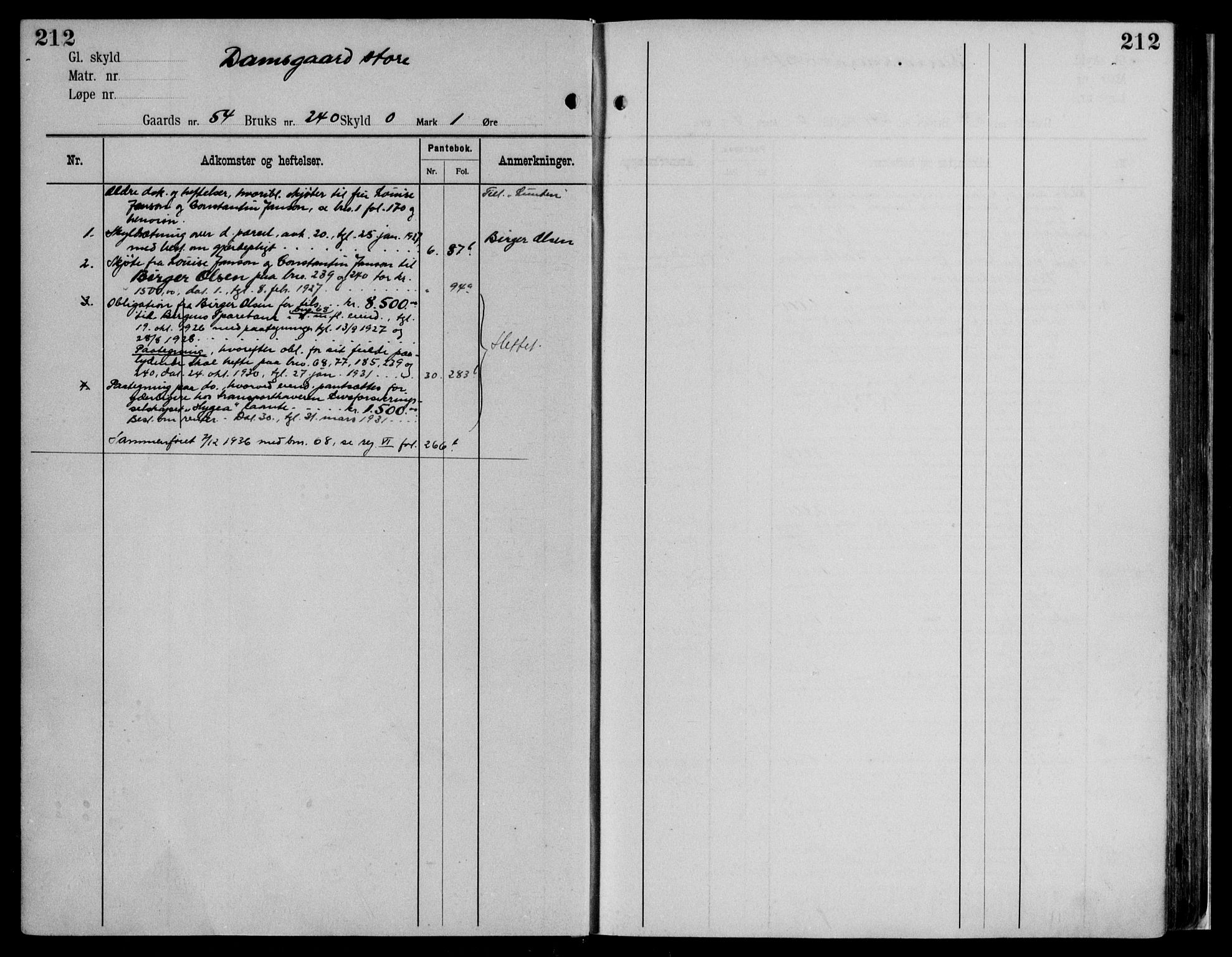 Midhordland sorenskriveri, AV/SAB-A-3001/1/G/Ga/Gab/L0116: Mortgage register no. II.A.b.116, p. 212