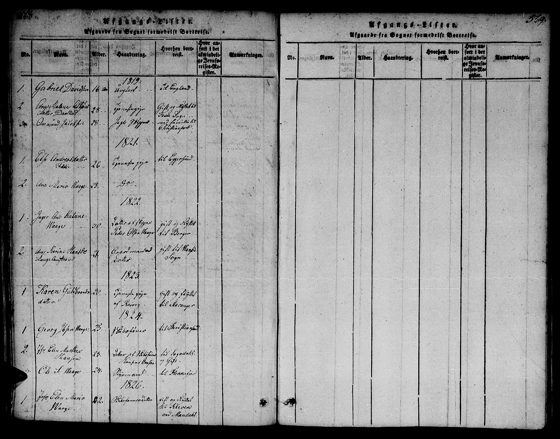 Flekkefjord sokneprestkontor, AV/SAK-1111-0012/F/Fa/Fab/L0003: Parish register (official) no. A 3, 1815-1830, p. 568-569