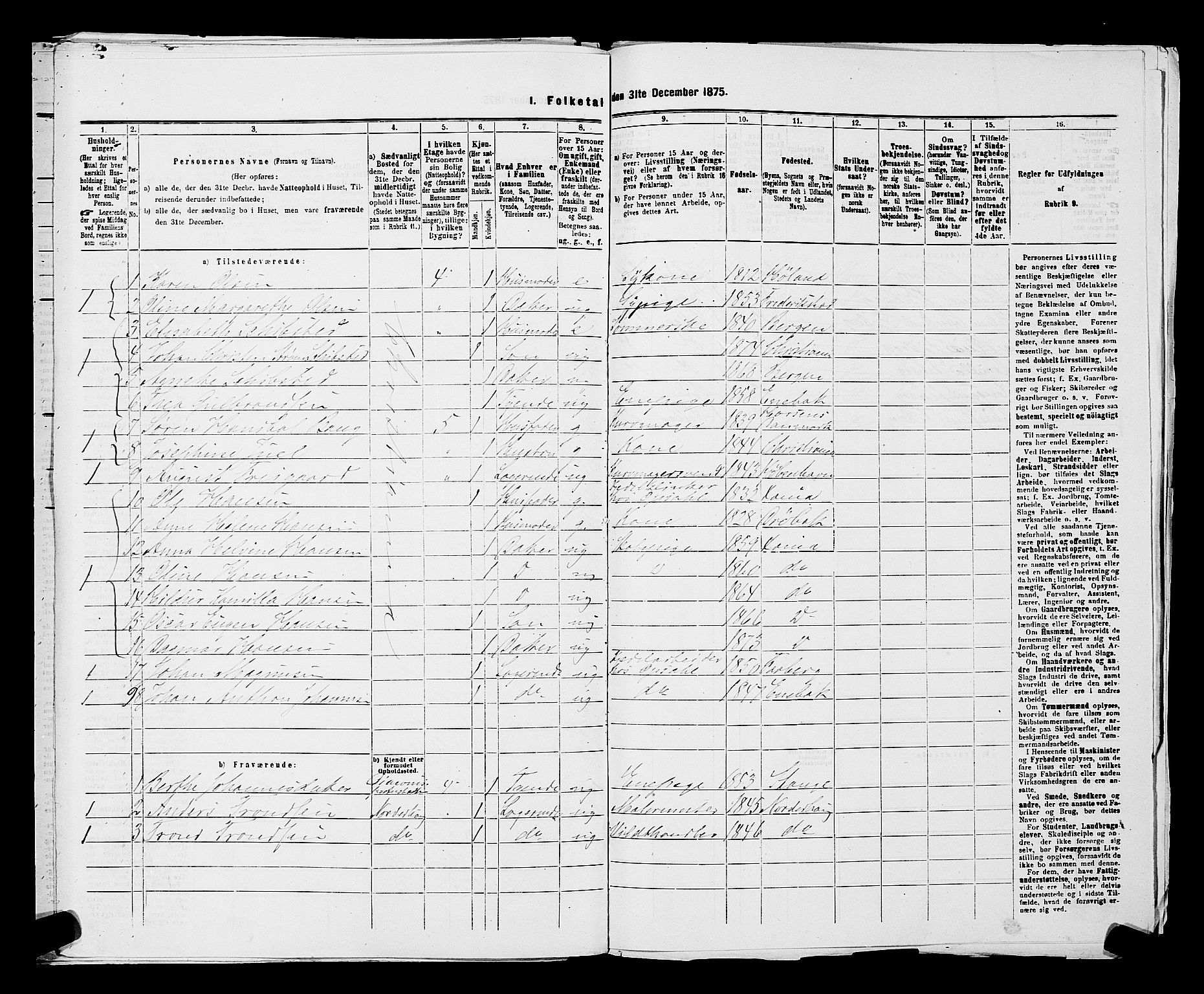 RA, 1875 census for 0301 Kristiania, 1875, p. 2757