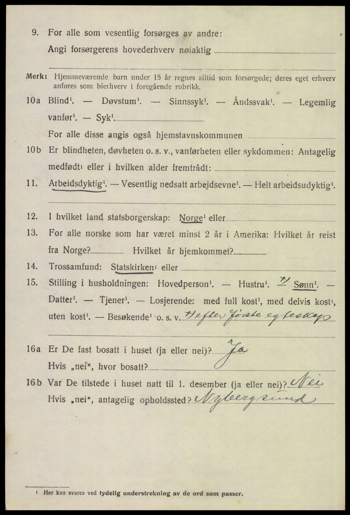 SAH, 1920 census for Trysil, 1920, p. 10660