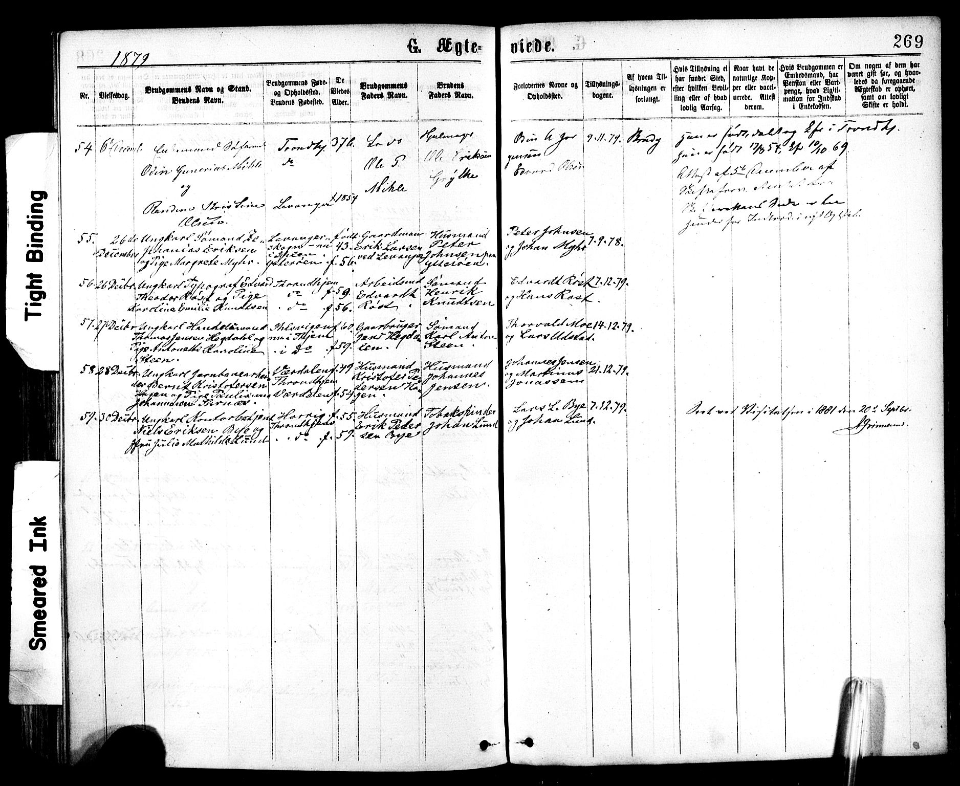 Ministerialprotokoller, klokkerbøker og fødselsregistre - Sør-Trøndelag, SAT/A-1456/602/L0118: Parish register (official) no. 602A16, 1873-1879, p. 269