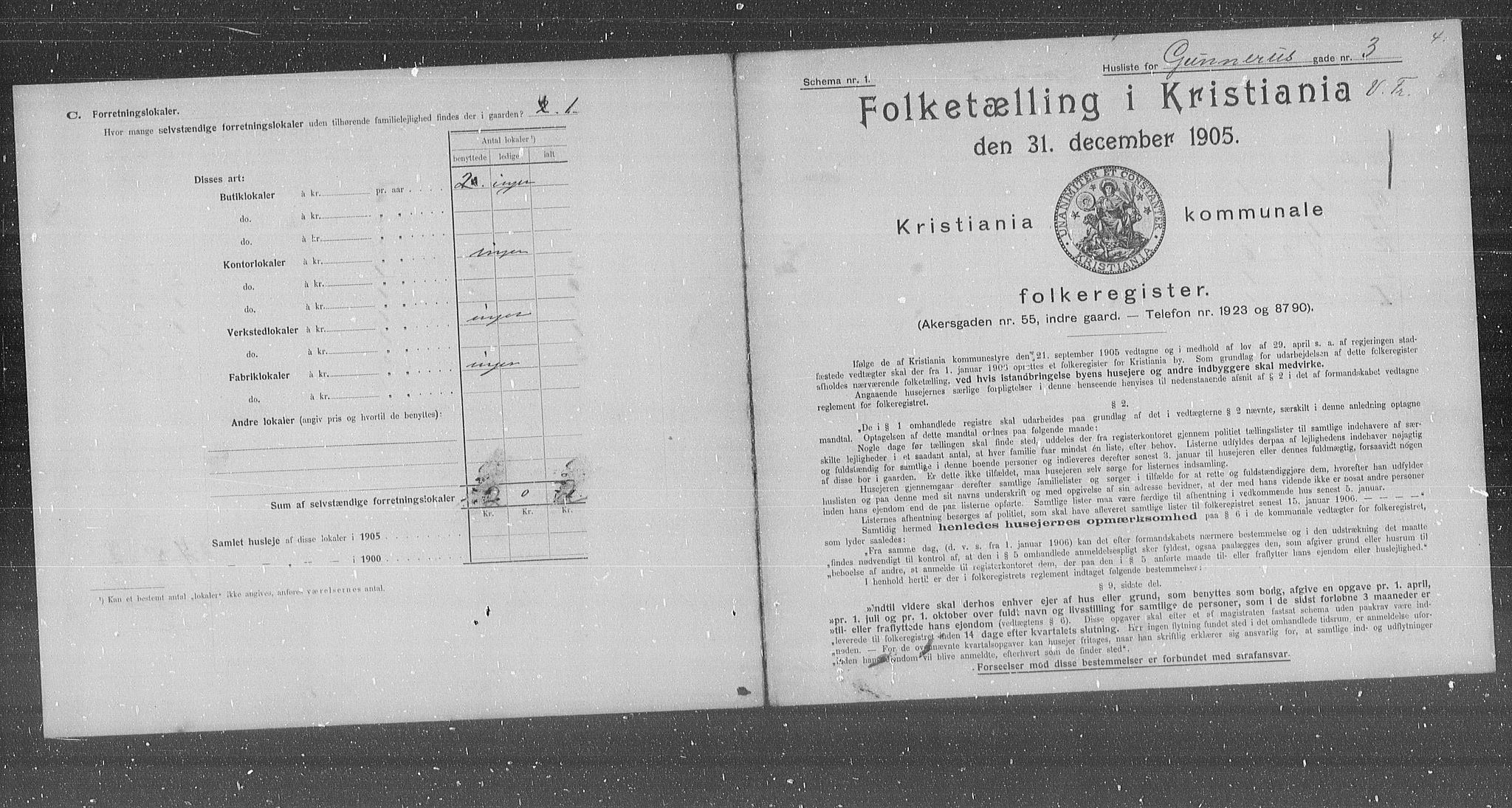 OBA, Municipal Census 1905 for Kristiania, 1905, p. 16978