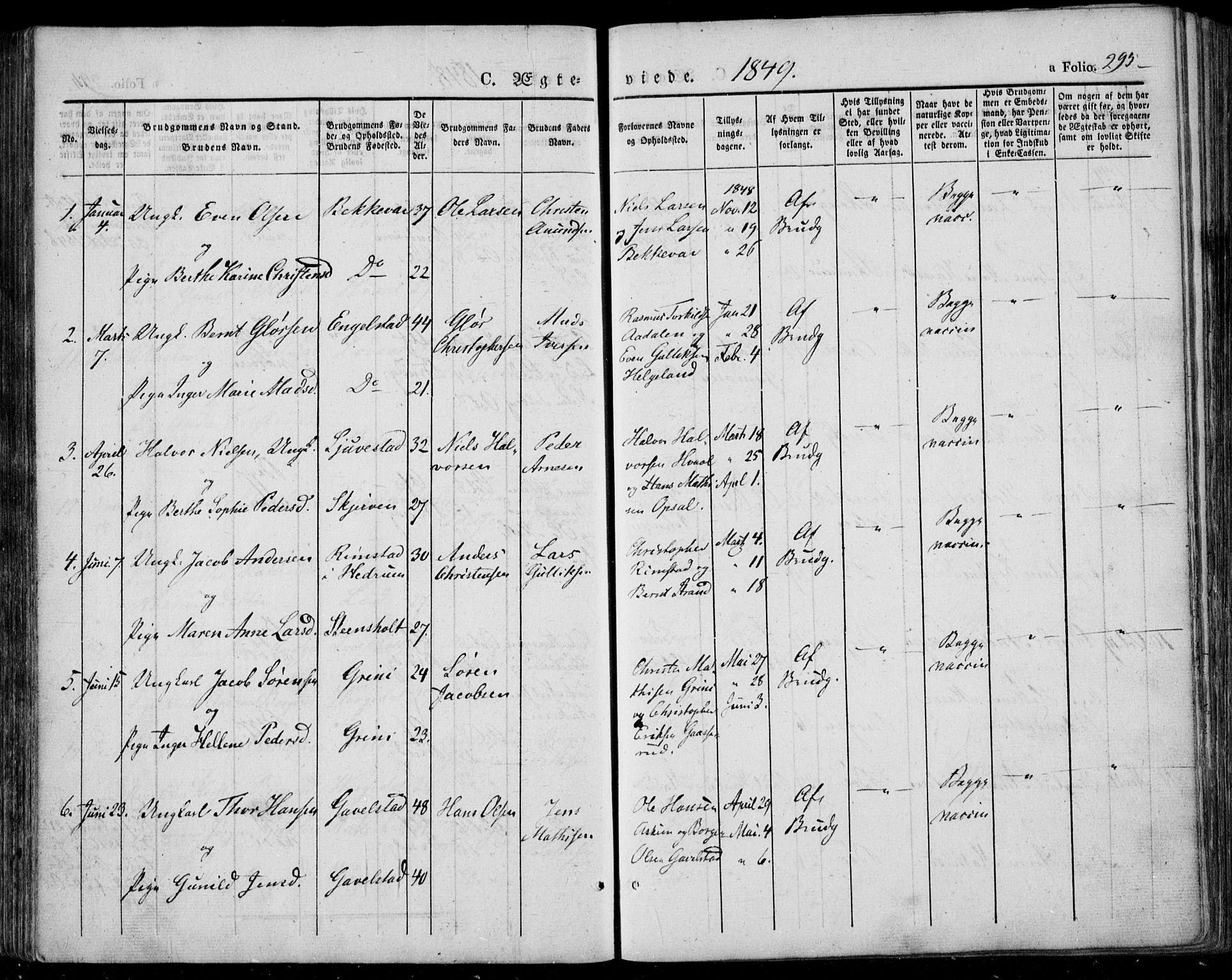 Lardal kirkebøker, AV/SAKO-A-350/F/Fa/L0006: Parish register (official) no. I 6, 1835-1860, p. 295