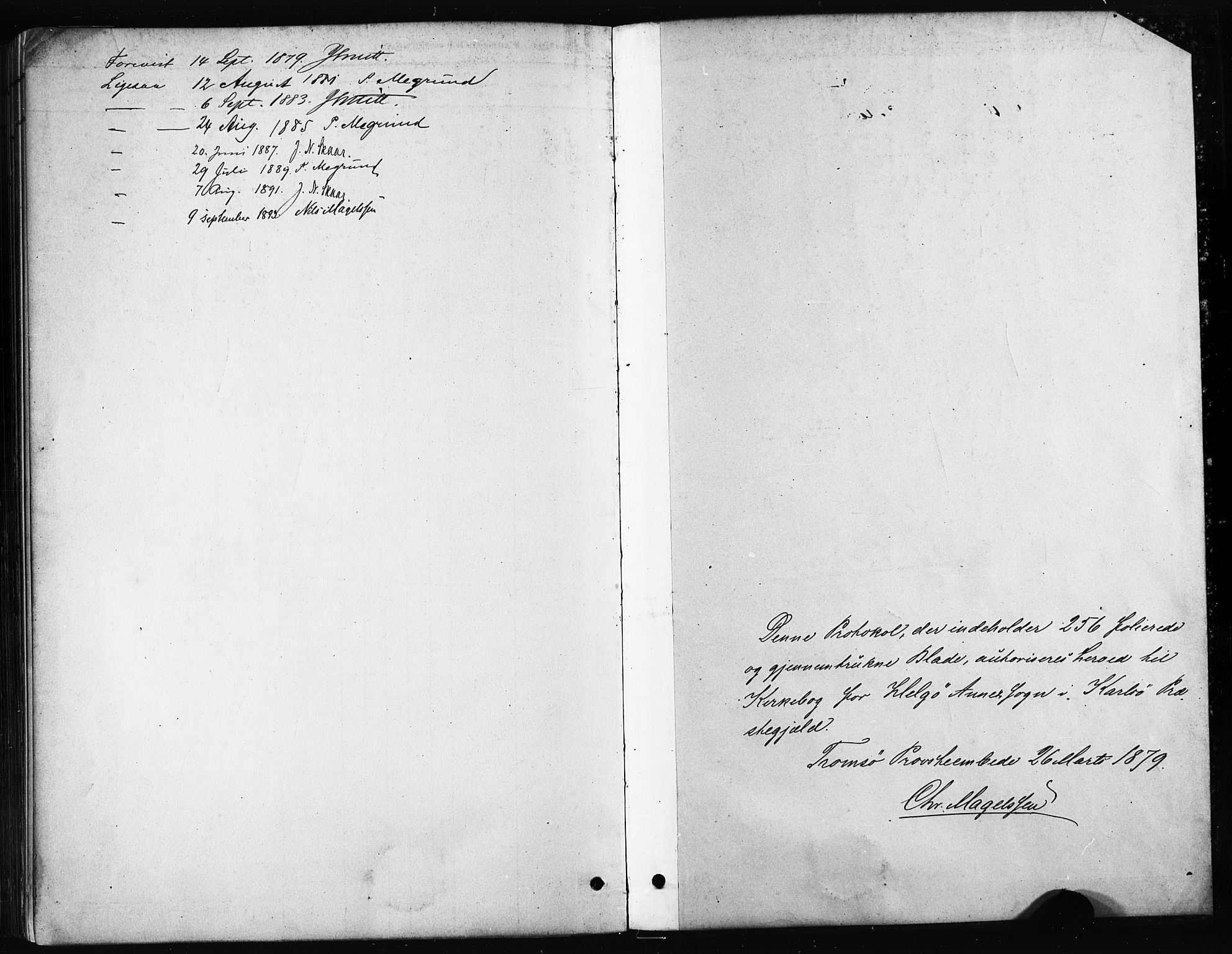 Karlsøy sokneprestembete, SATØ/S-1299/H/Ha/Haa/L0011kirke: Parish register (official) no. 11, 1879-1892