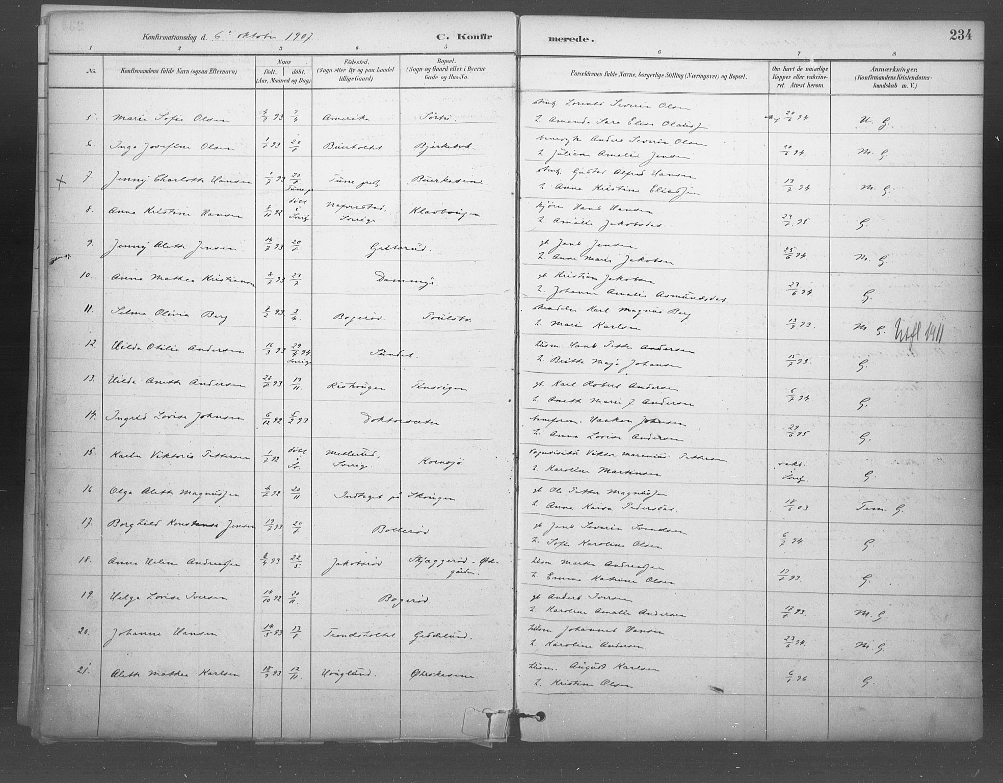 Idd prestekontor Kirkebøker, SAO/A-10911/F/Fb/L0002: Parish register (official) no. II 2, 1882-1923, p. 234