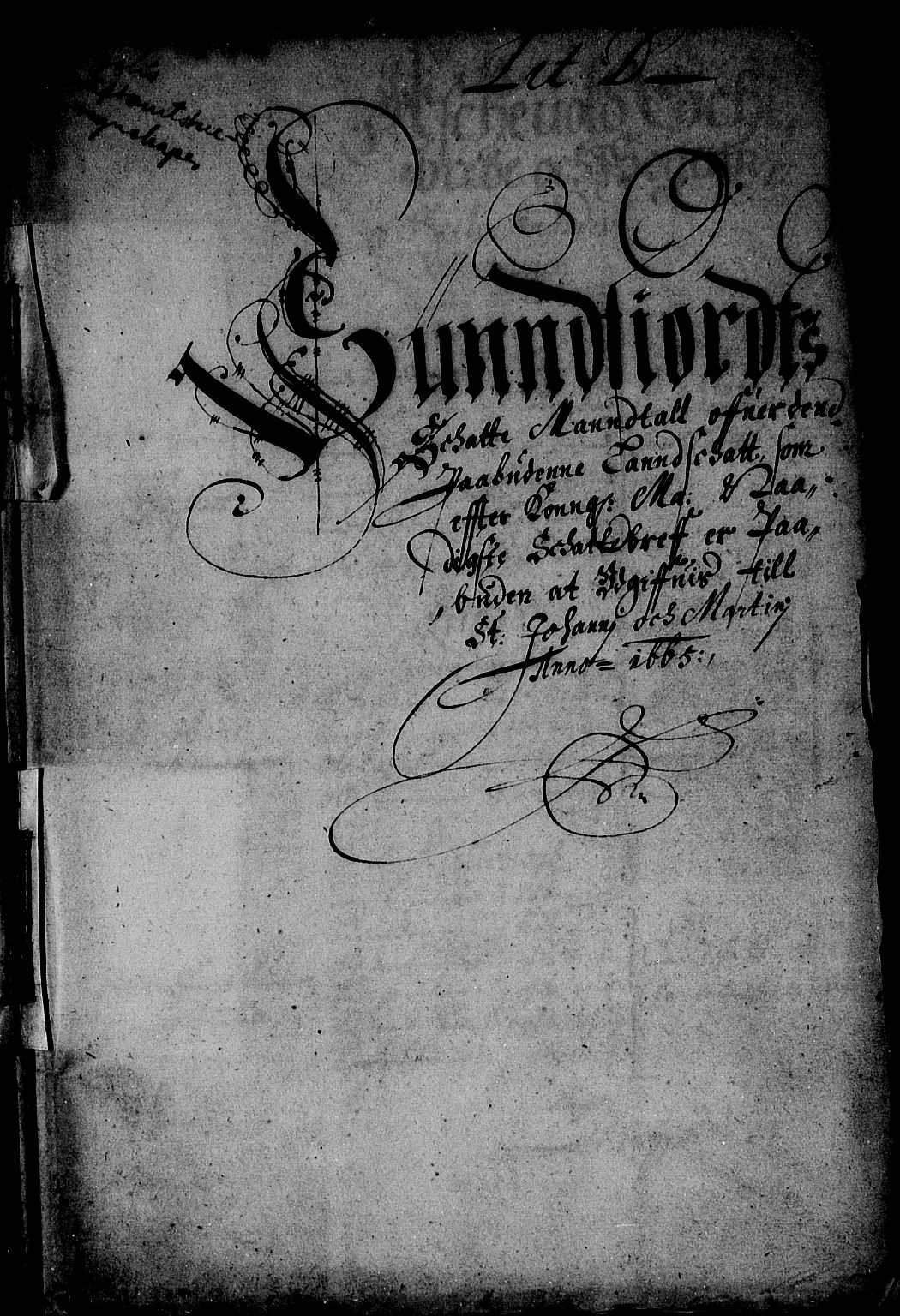 Rentekammeret inntil 1814, Reviderte regnskaper, Stiftamtstueregnskaper, Bergen stiftamt, RA/EA-6043/R/Rc/L0015: Bergen stiftamt, 1664-1665