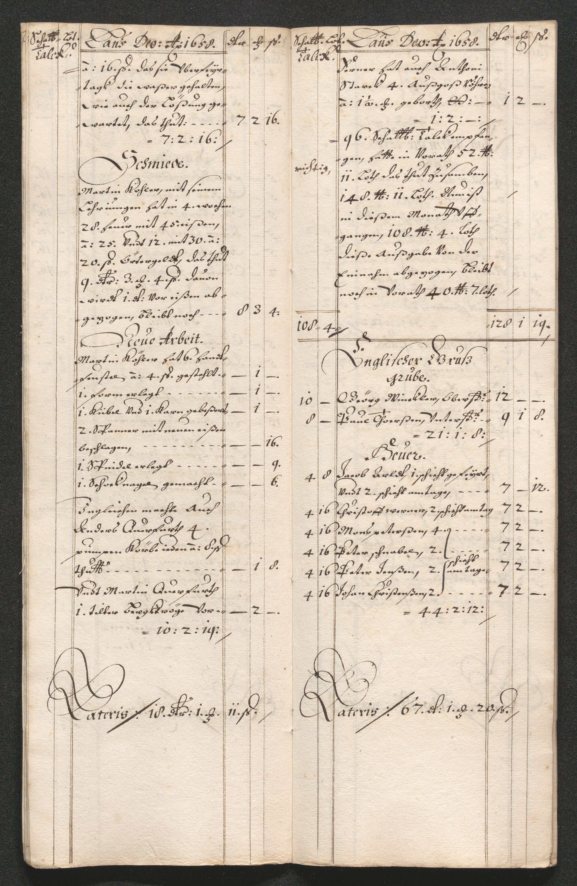 Kongsberg Sølvverk 1623-1816, SAKO/EA-3135/001/D/Dc/Dcd/L0033: Utgiftsregnskap for gruver m.m. , 1658, p. 398