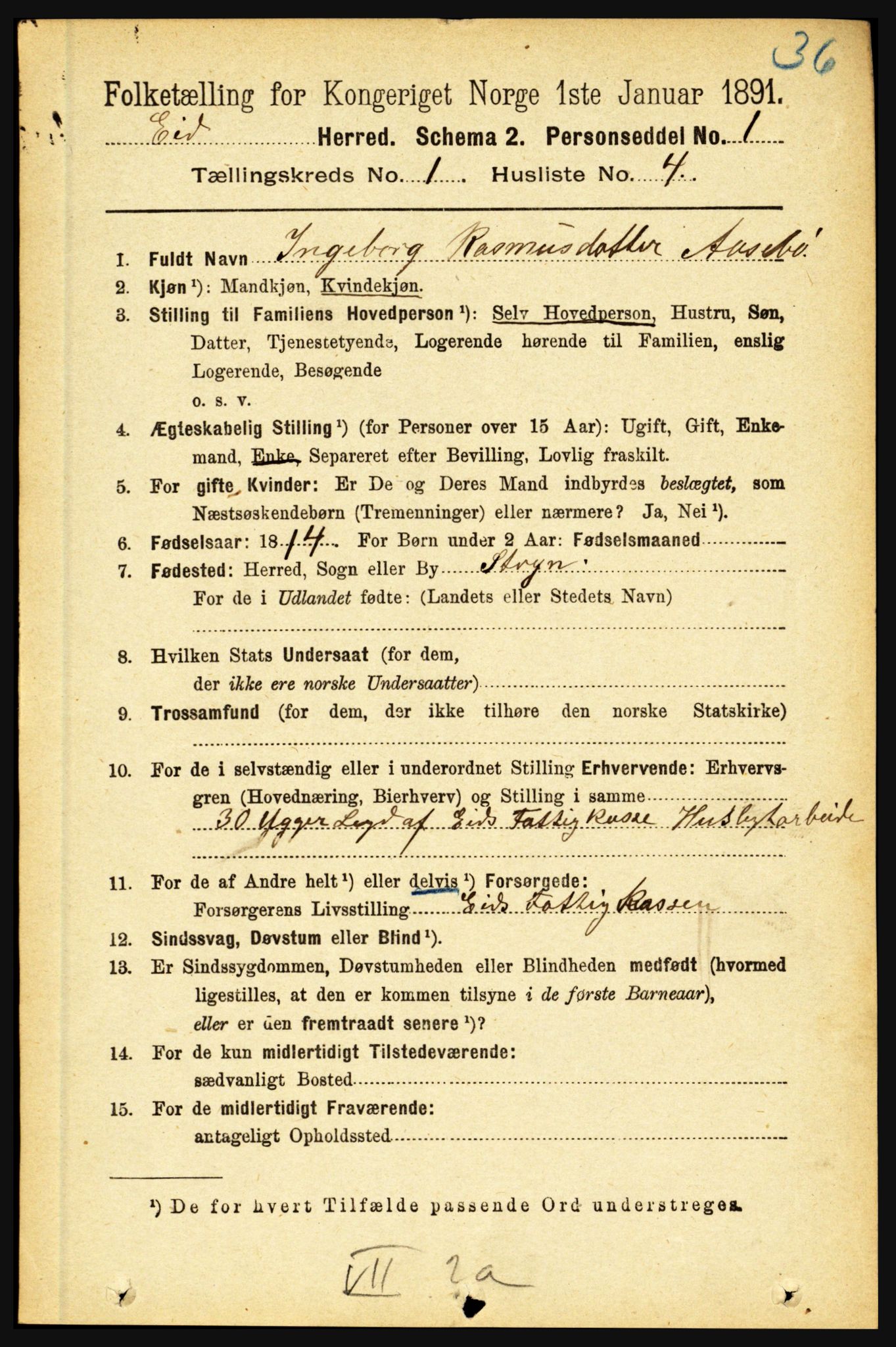 RA, 1891 census for 1443 Eid, 1891, p. 93