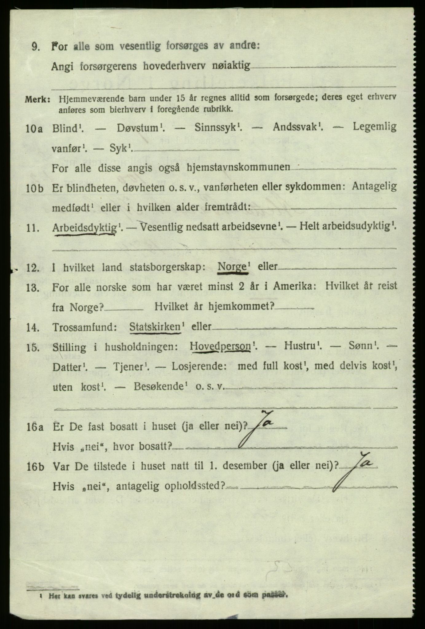 SAB, 1920 census for Lindås, 1920, p. 4234