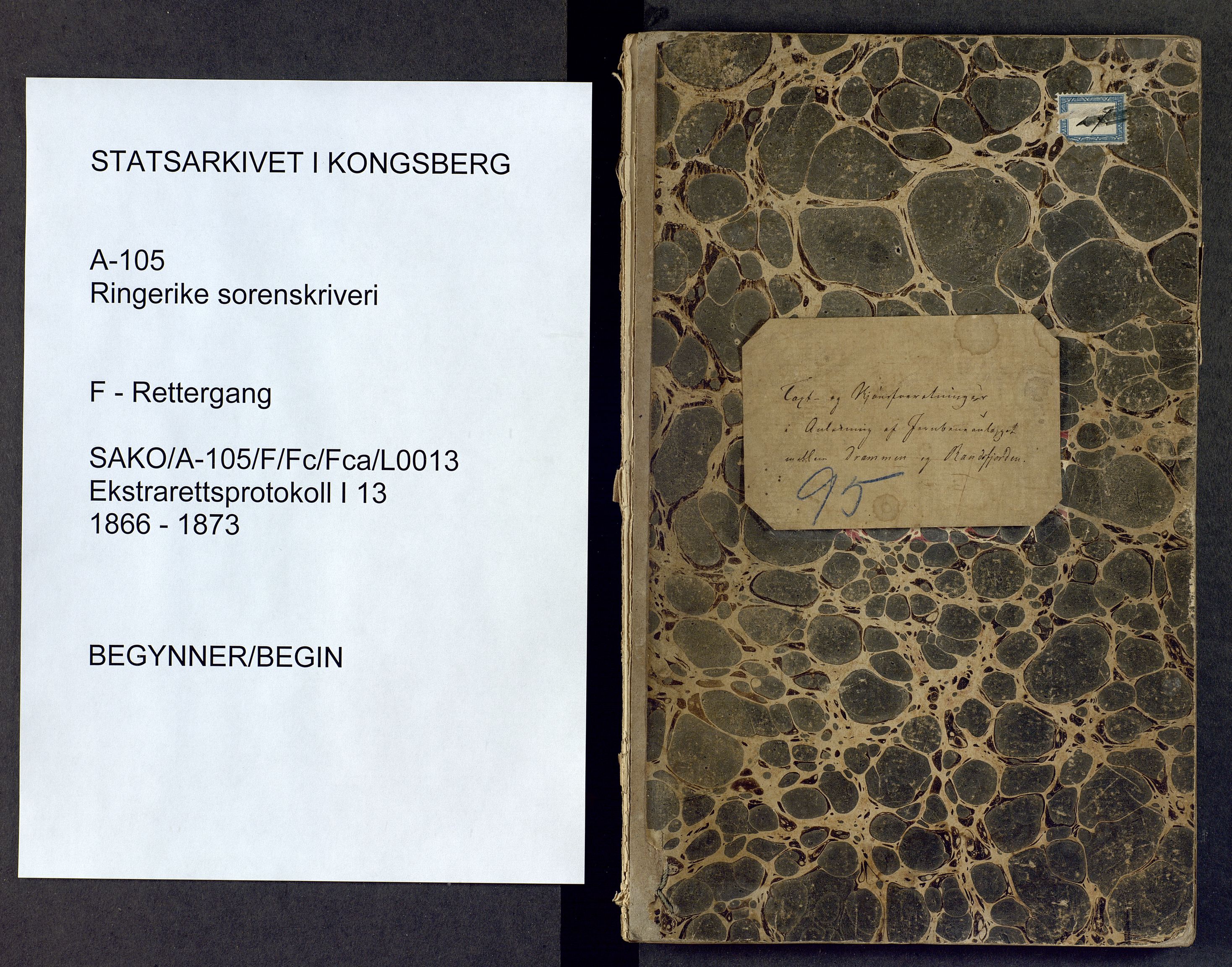 Ringerike sorenskriveri, SAKO/A-105/F/Fc/Fca/L0013: Ekstrarettsprotokoll, 1866-1873