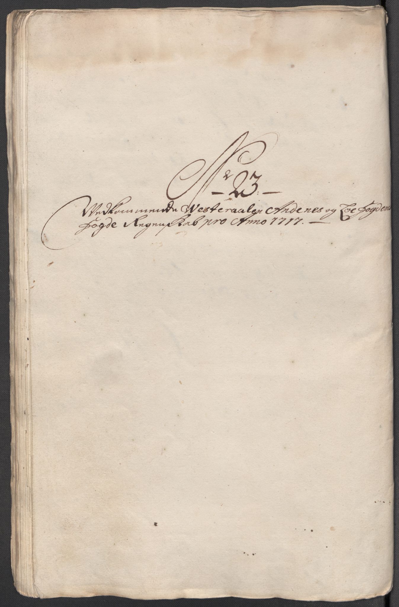 Rentekammeret inntil 1814, Reviderte regnskaper, Fogderegnskap, AV/RA-EA-4092/R67/L4683: Fogderegnskap Vesterålen, Andenes og Lofoten, 1717, p. 192