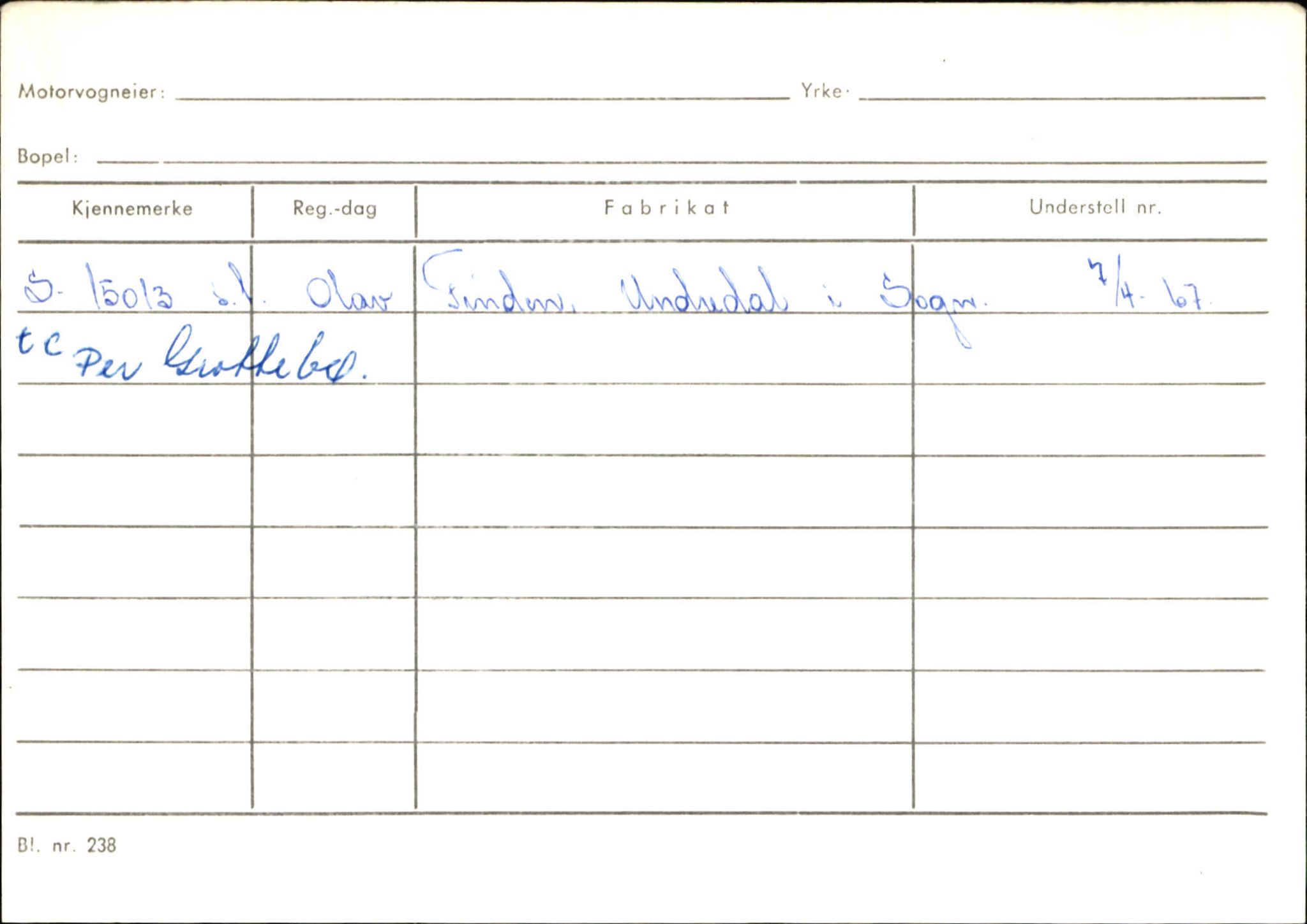 Statens vegvesen, Sogn og Fjordane vegkontor, SAB/A-5301/4/F/L0125: Eigarregister Sogndal V-Å. Aurland A-Å. Fjaler A-N, 1945-1975, p. 580